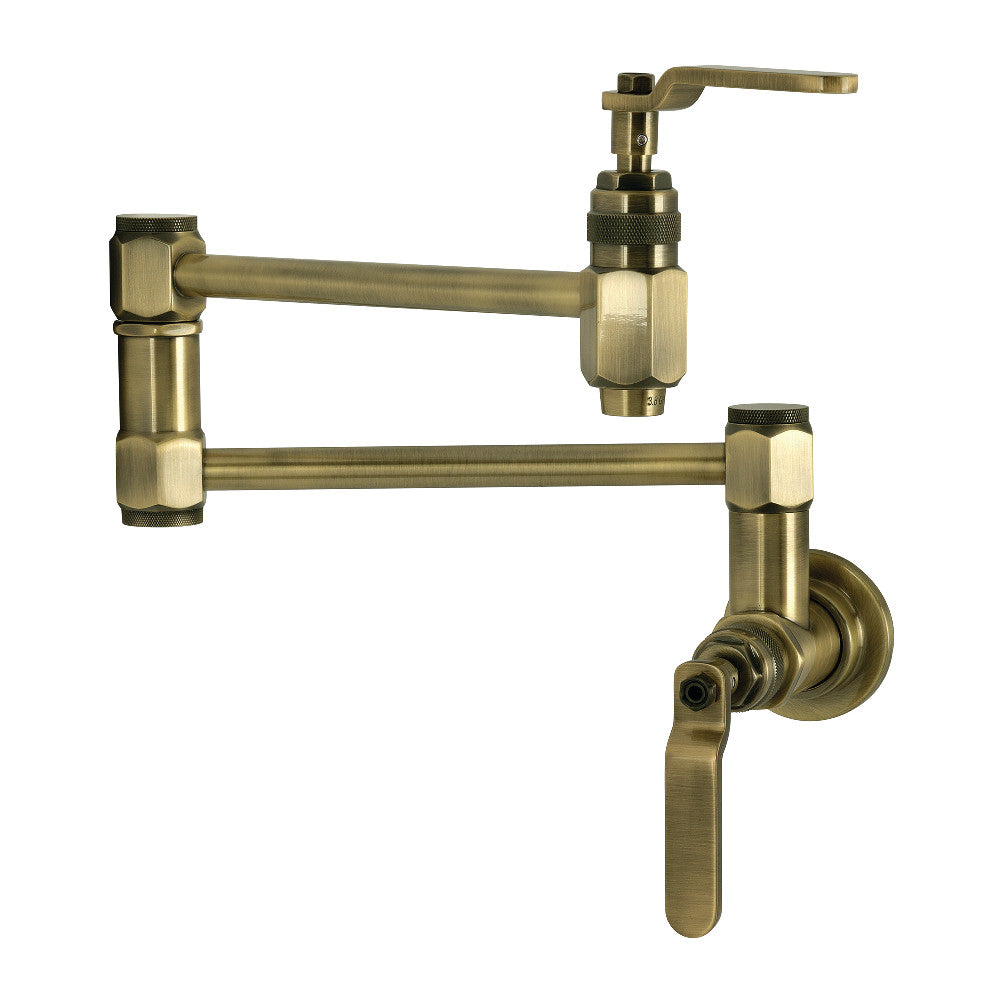 Whitaker Pot Filler Faucet in Antique Brass