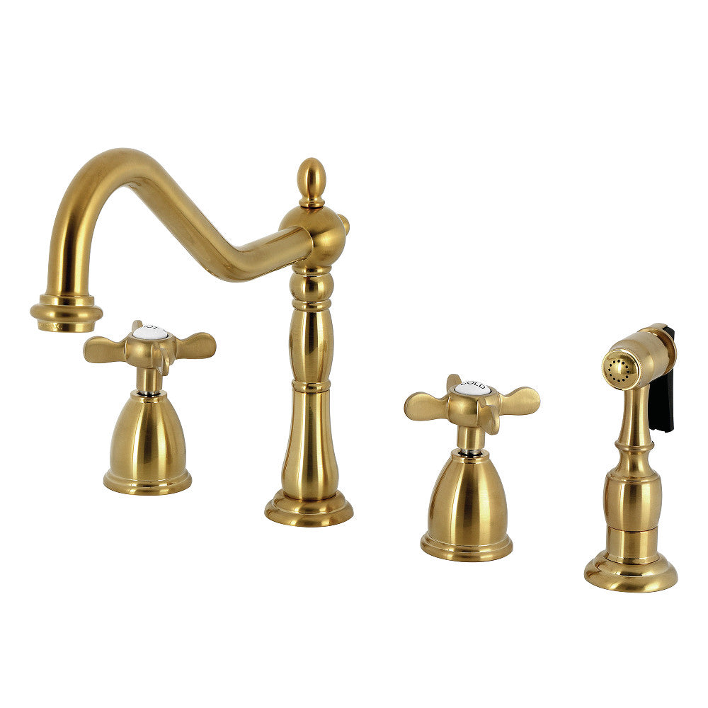 Essex Widespread Kitchen Faucet in Brushed Brass