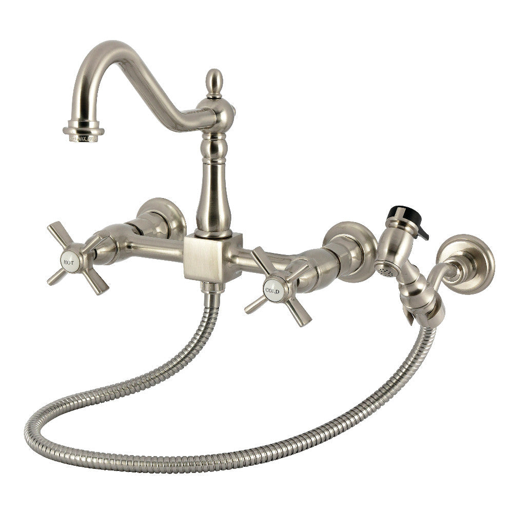 Millennium Wall Mount Kitchen Faucet in Brushed Nickel