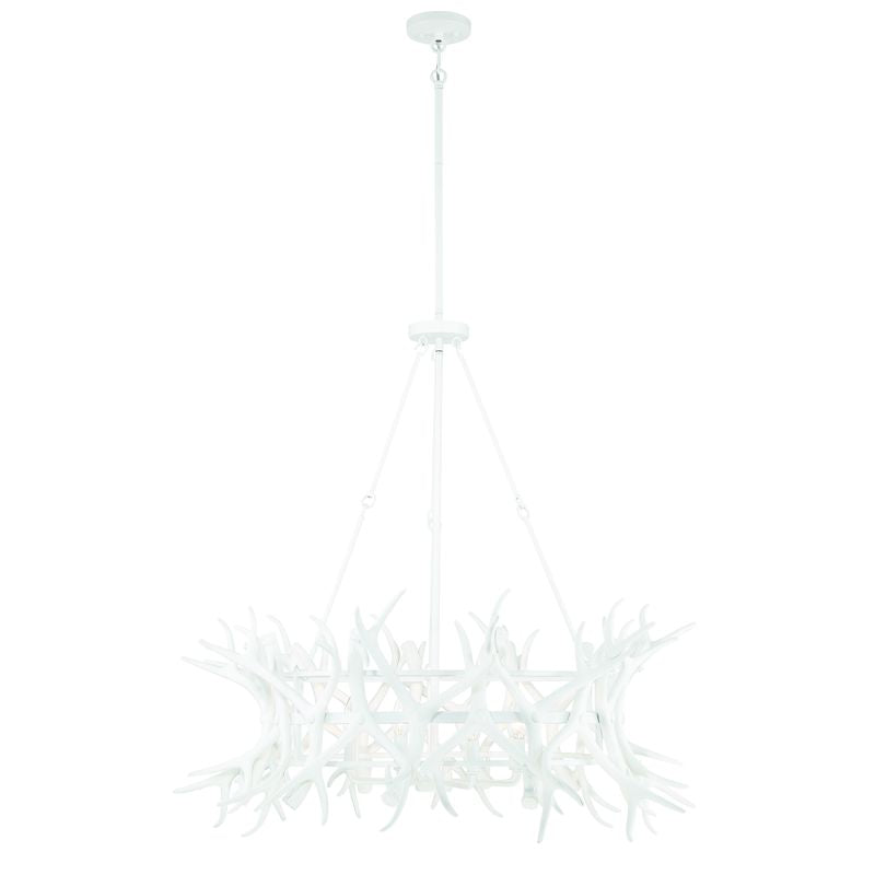 Daniels 8-Light Chandelier in Matte White Matte White