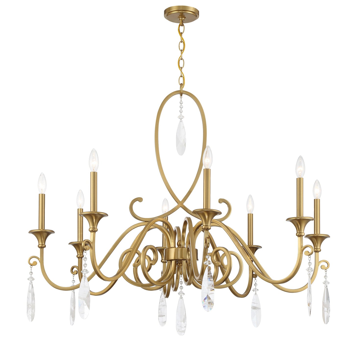 Fairchild 8-Light Chandelier in Warm Brass