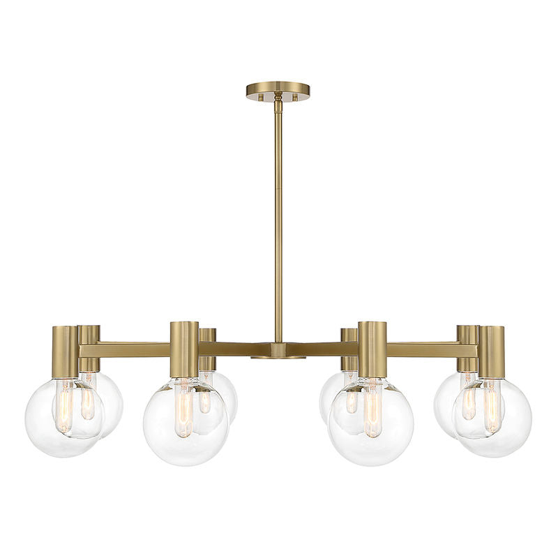 Wright 8-Light Chandelier in Chrome Chrome