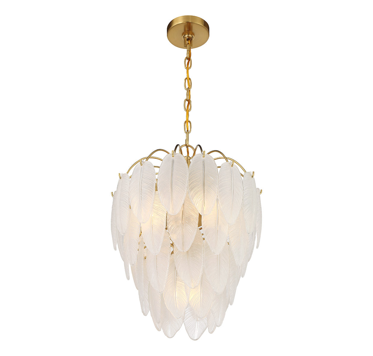 Boa 5-Light Chandelier in Warm Brass by Breegan Jane