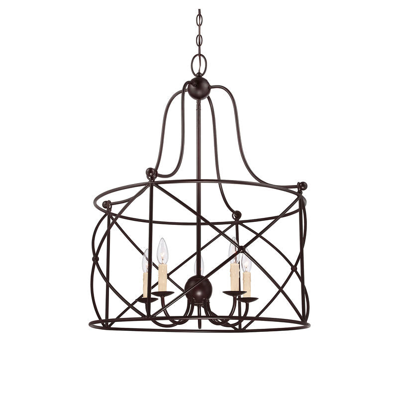 Seneca 5-Light Pendant in English Bronze English Bronze