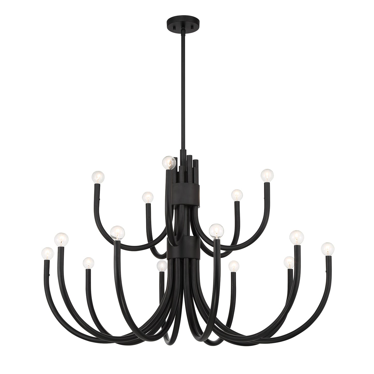 Sorrento 15-Light Chandelier in Matte Black