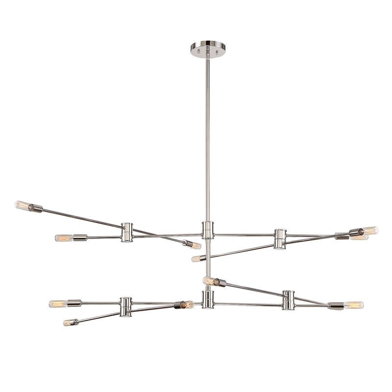 Lyrique 12-Light Chandelier in Polished Nickel Polished Nickel