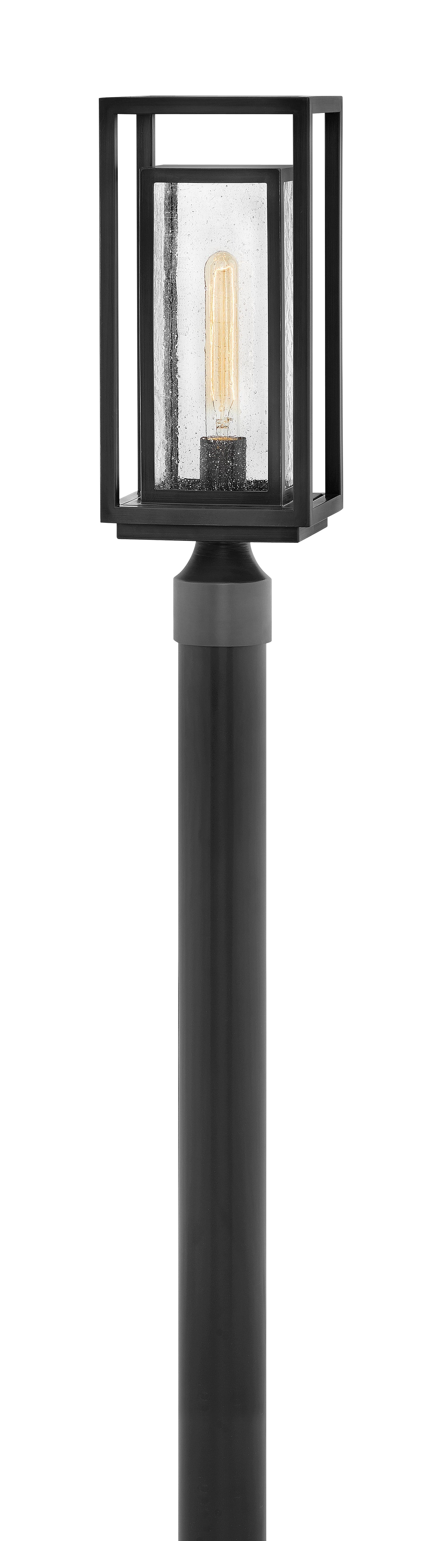 Republic Medium Post Top or Pier Mount Lantern 12v In Black Finish