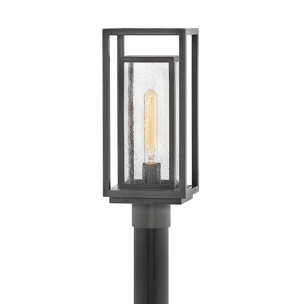 Republic Medium Post Top or Pier Mount Lantern In Light Bronze Finish