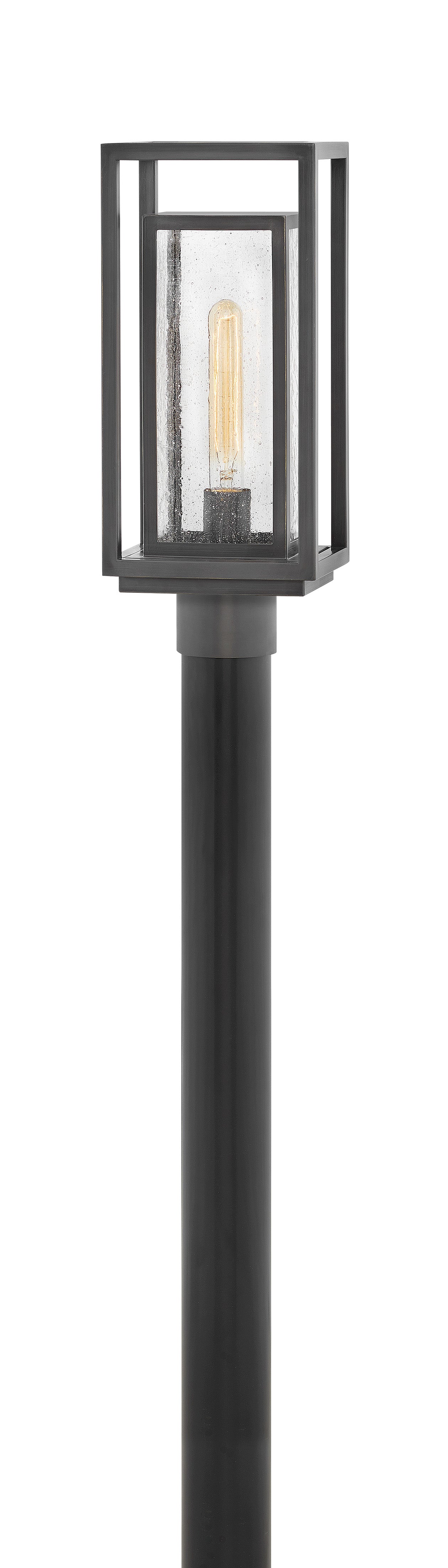 Republic Medium Post Top or Pier Mount Lantern In Light Bronze Finish
