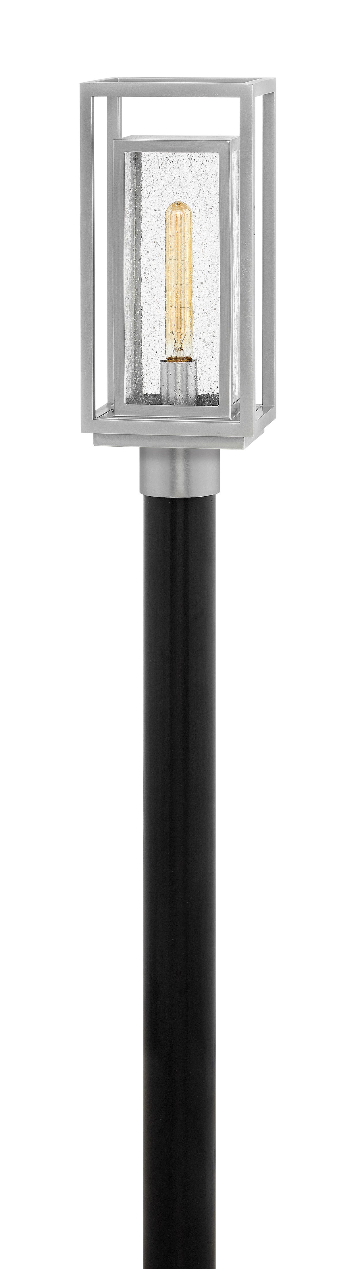 Republic Medium Post Top or Pier Mount Lantern In Silver Finish