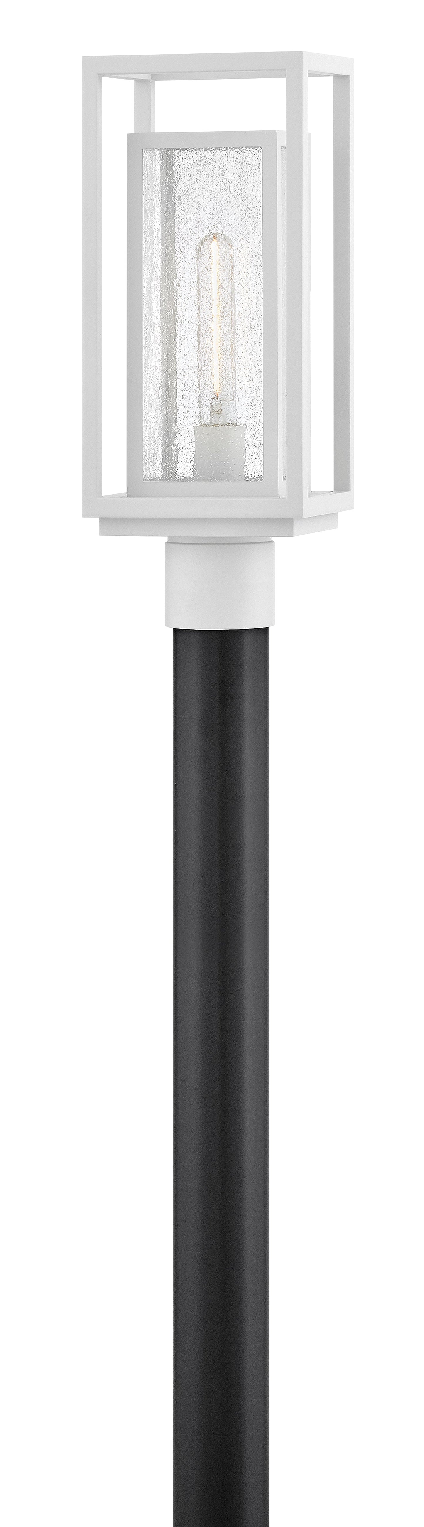 Republic Medium Post Mount Lantern In White Finish