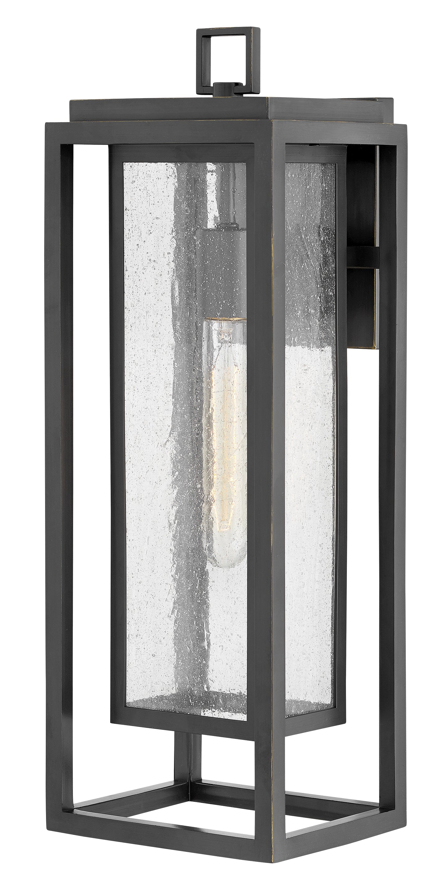 Republic Medium Wall Mount Lantern In Light Bronze Finish