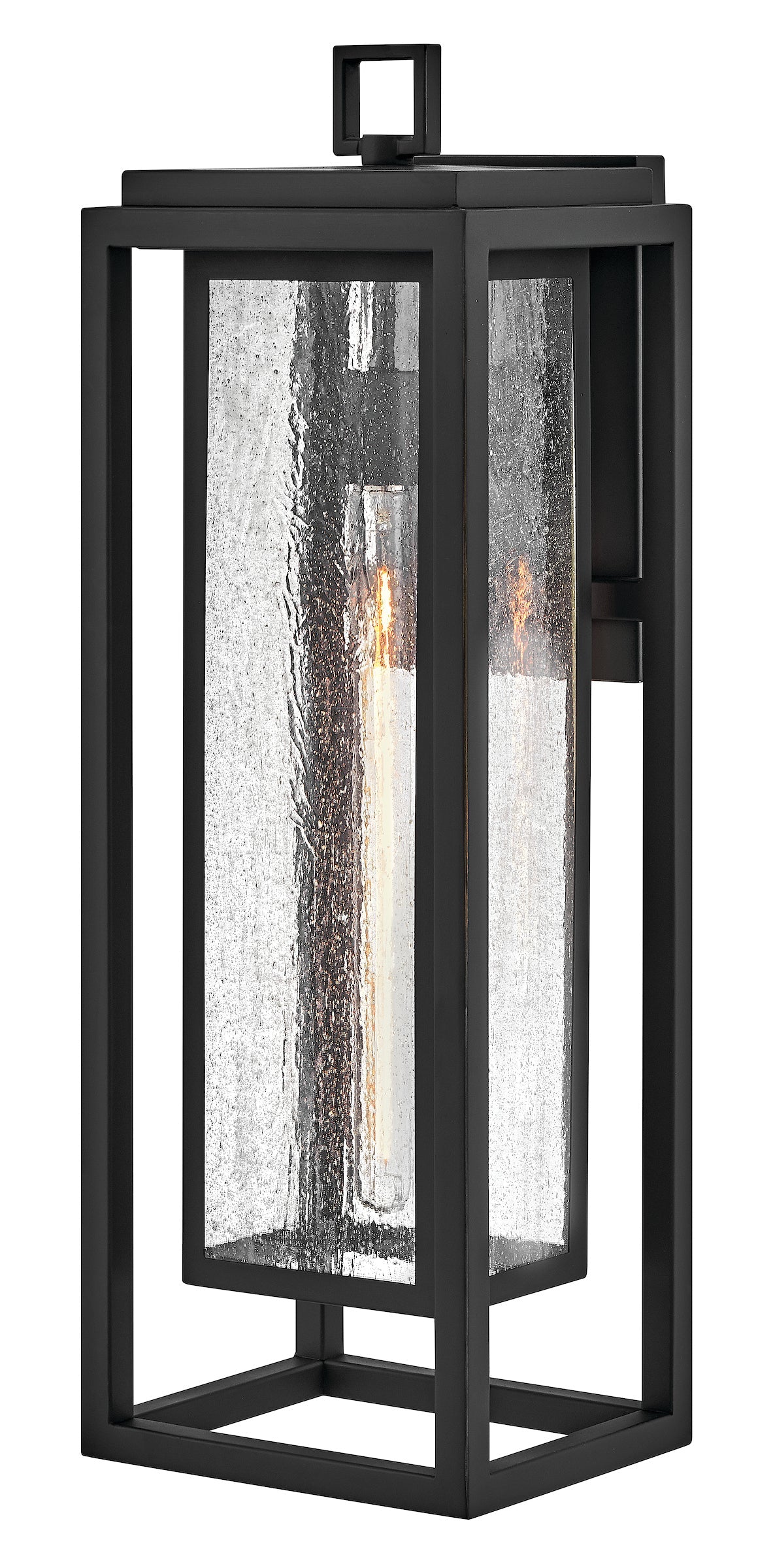 Republic Large Wall Mount Lantern In Black Finish