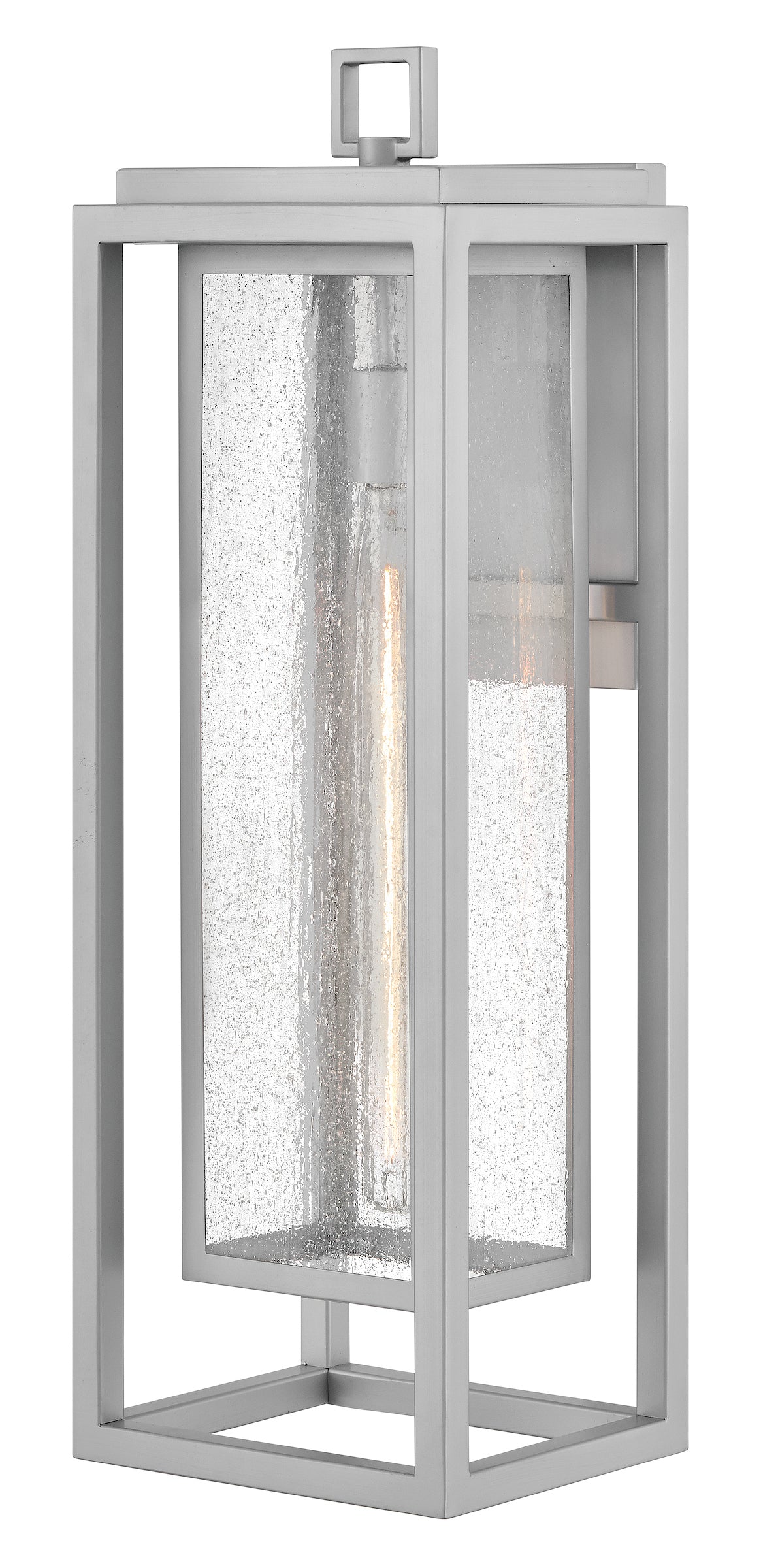 Republic Large Wall Mount Lantern In Silver Finish