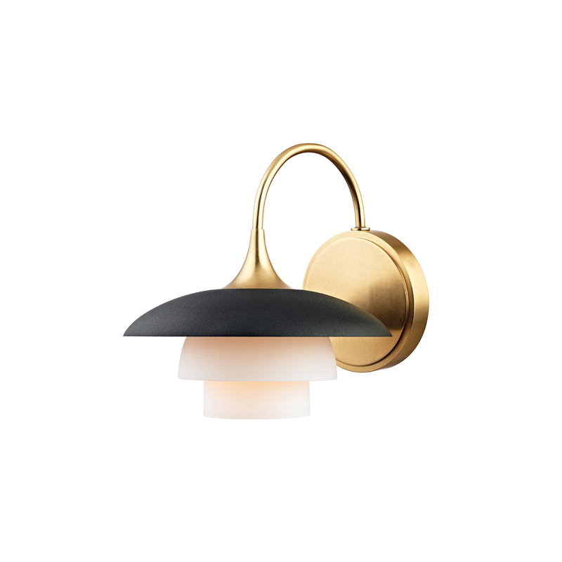 Barron Wall Sconce with Aged Brass Finish