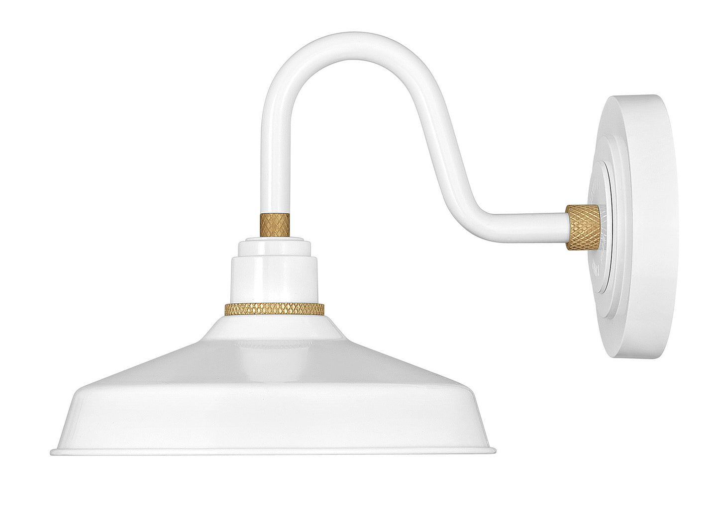 Foundry Classic Small Gooseneck Barn Light In White Finish