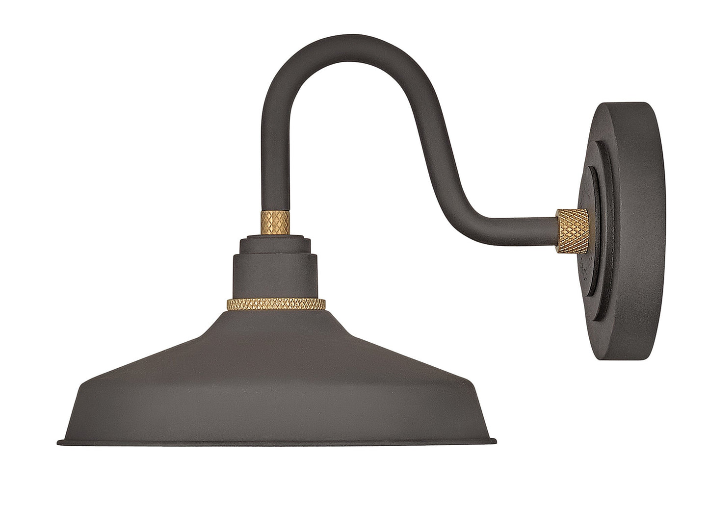 Foundry Classic Small Gooseneck Barn Light In Dark Bronze Finish