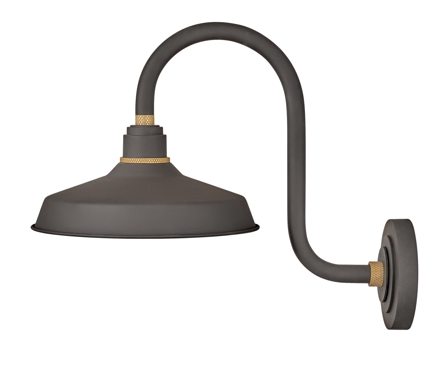Foundry Classic Medium Tall Gooseneck Barn Light In Dark Bronze Finish