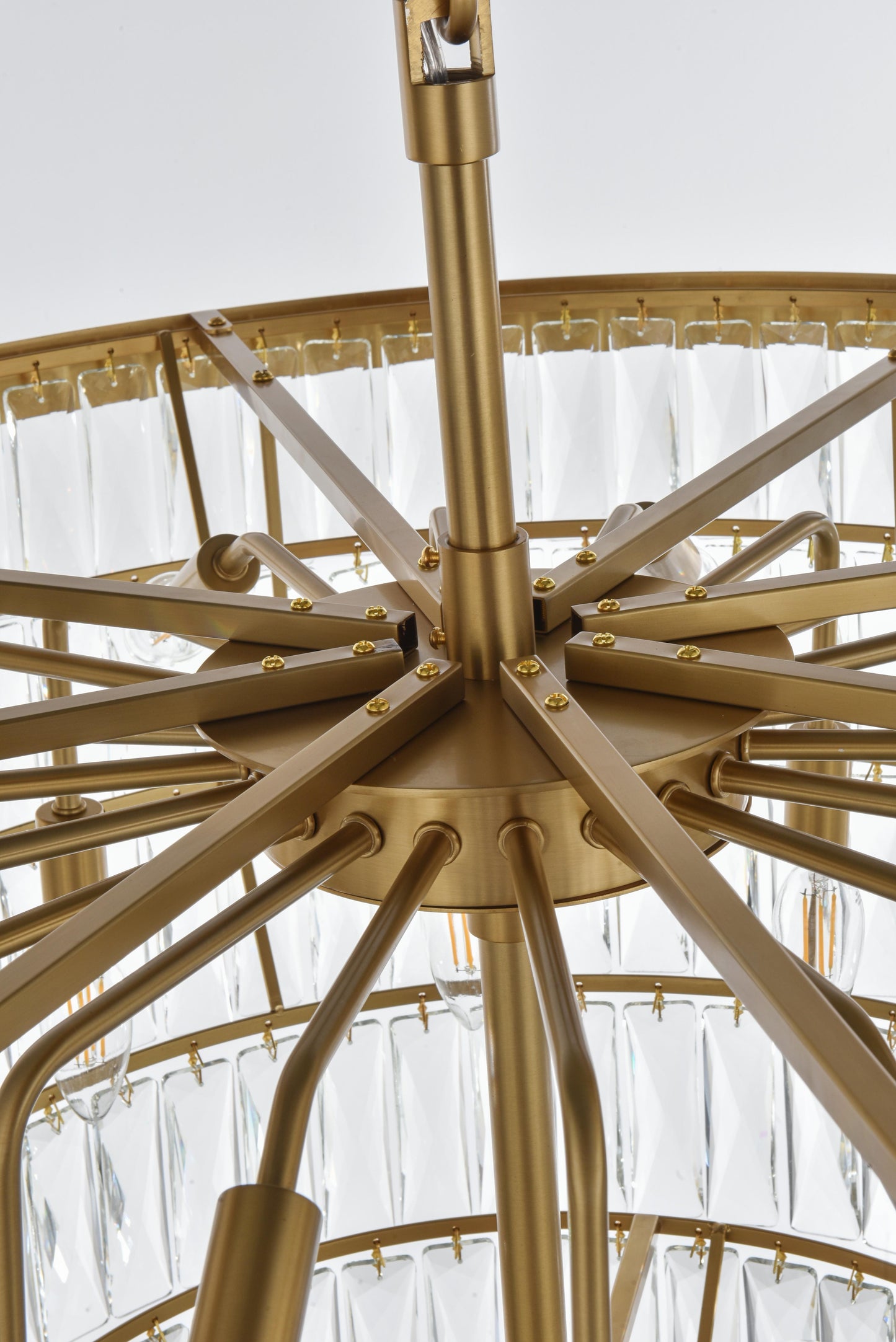 Josephine 36 inch Round Chandelier in Satin Gold