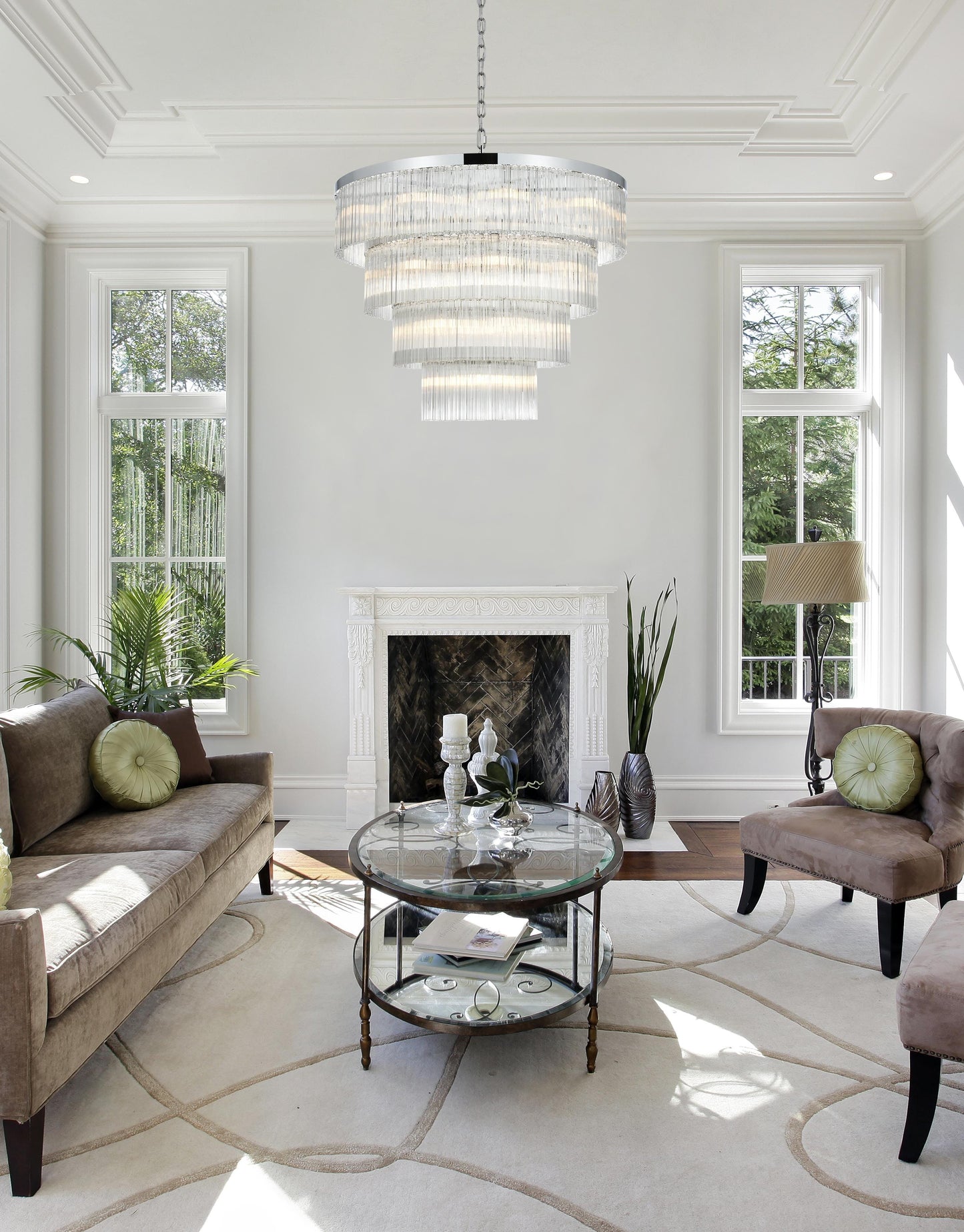 Harlow 40 inch Chandelier in Chrome