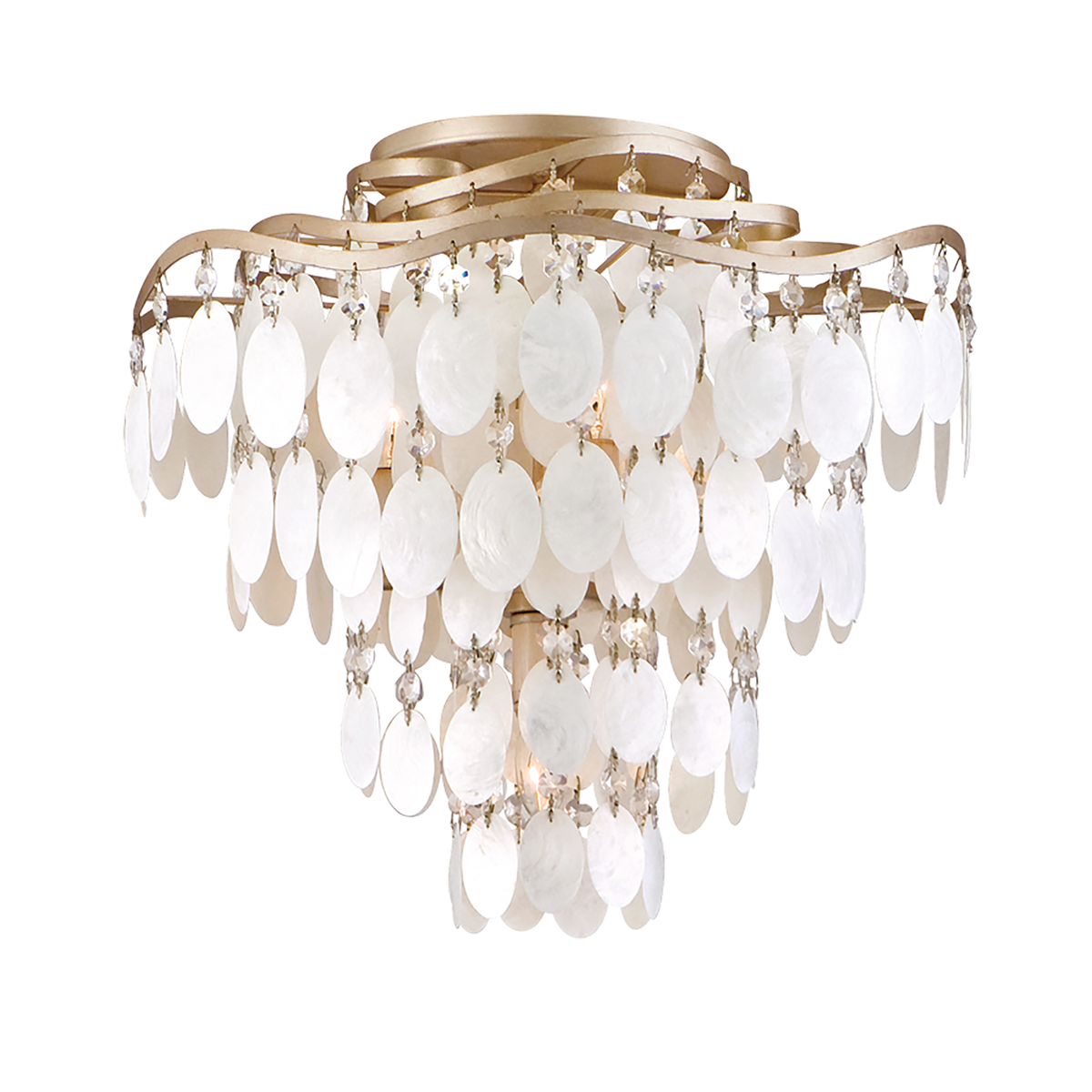 Dolce Semi Flush In CHAMPAGNE LEAF Finish