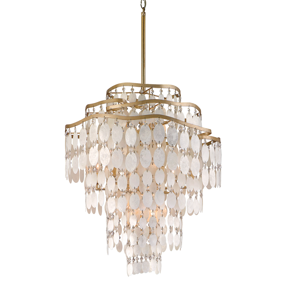 Dolce Chandelier In CHAMPAGNE LEAF Finish