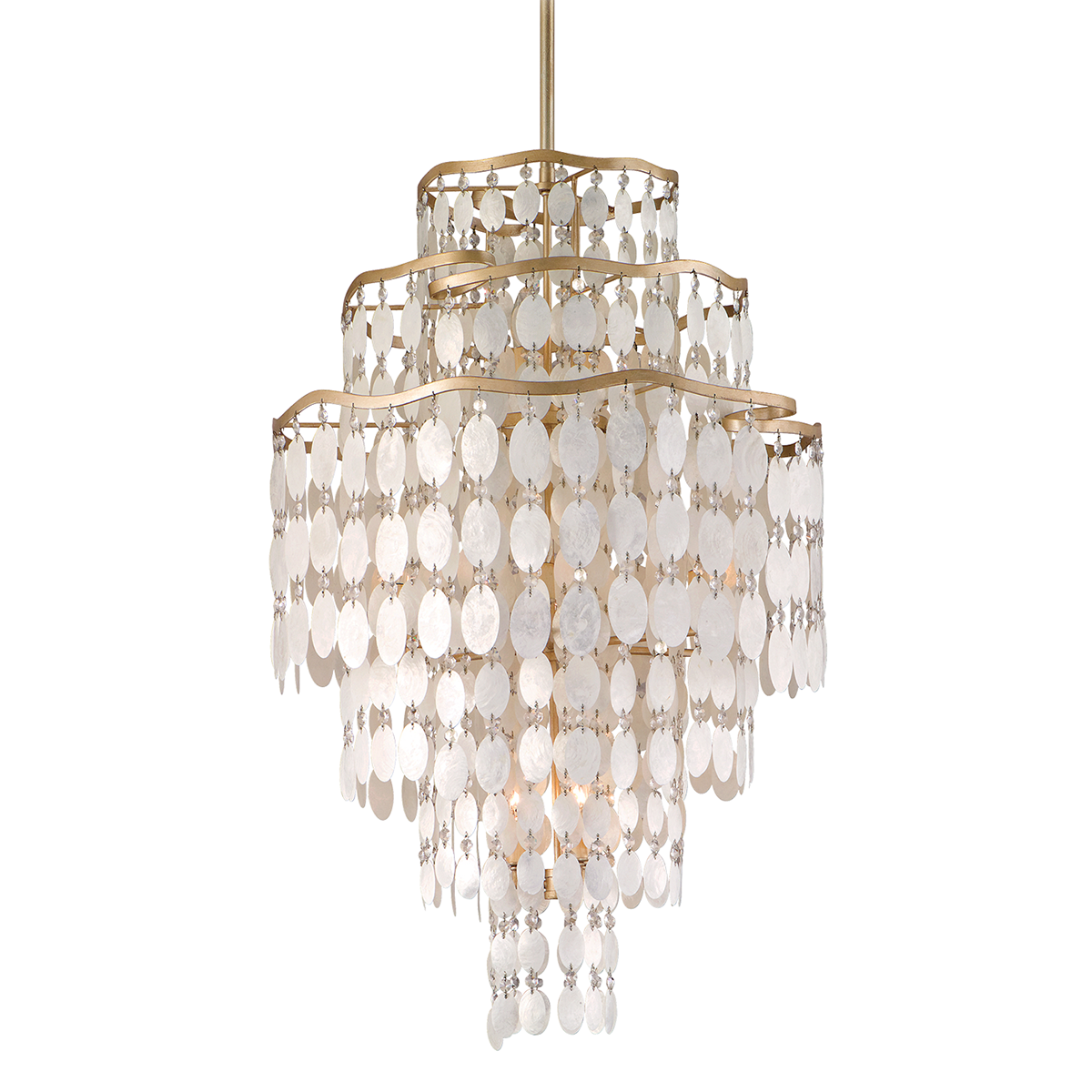 Dolce Chandelier In CHAMPAGNE LEAF Finish