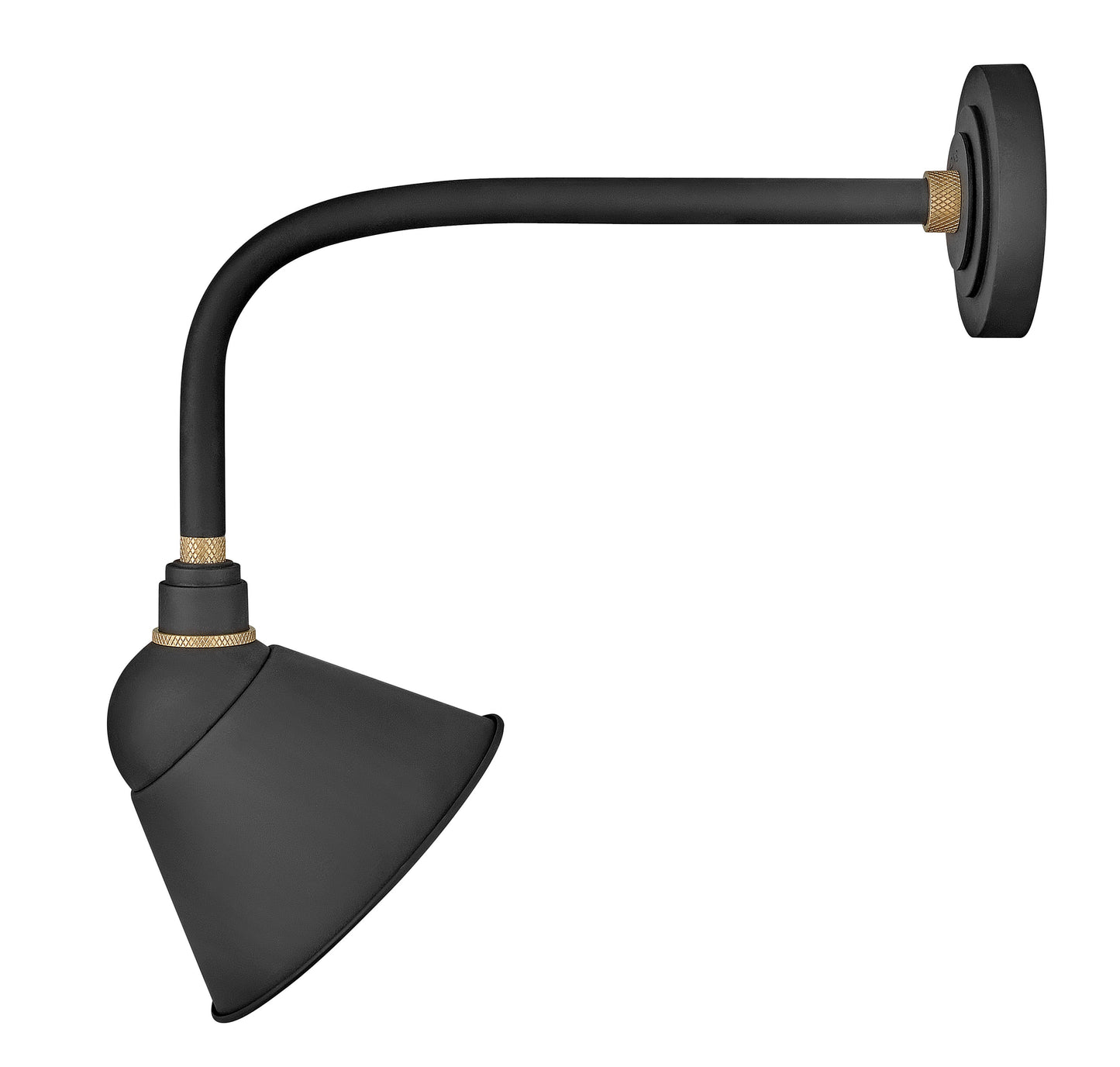 Foundry Sign Light Medium Straight Arm Barn Light In Black Finish