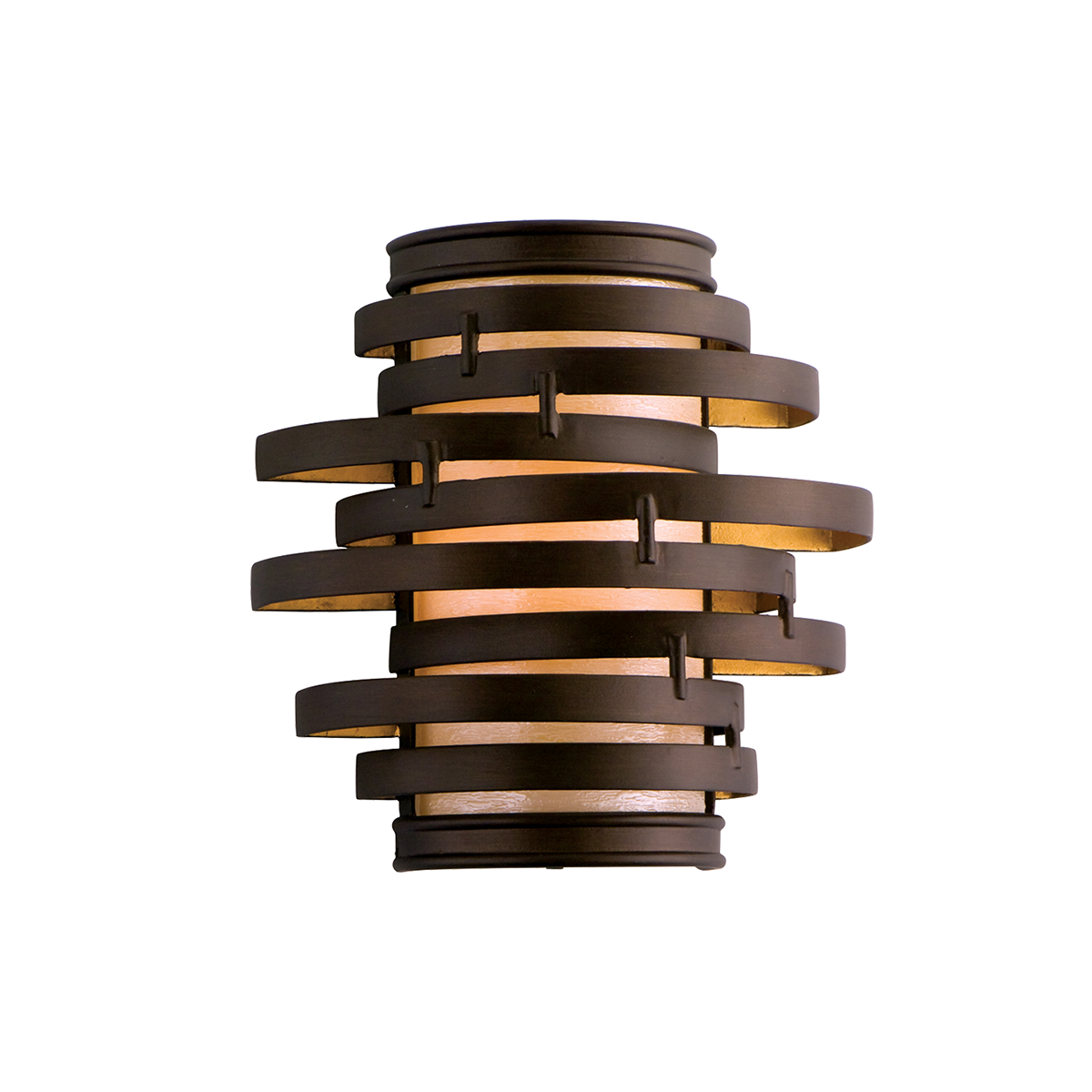 Vertigo Wall Sconce In BRONZE AND GOLD LEAF Finish