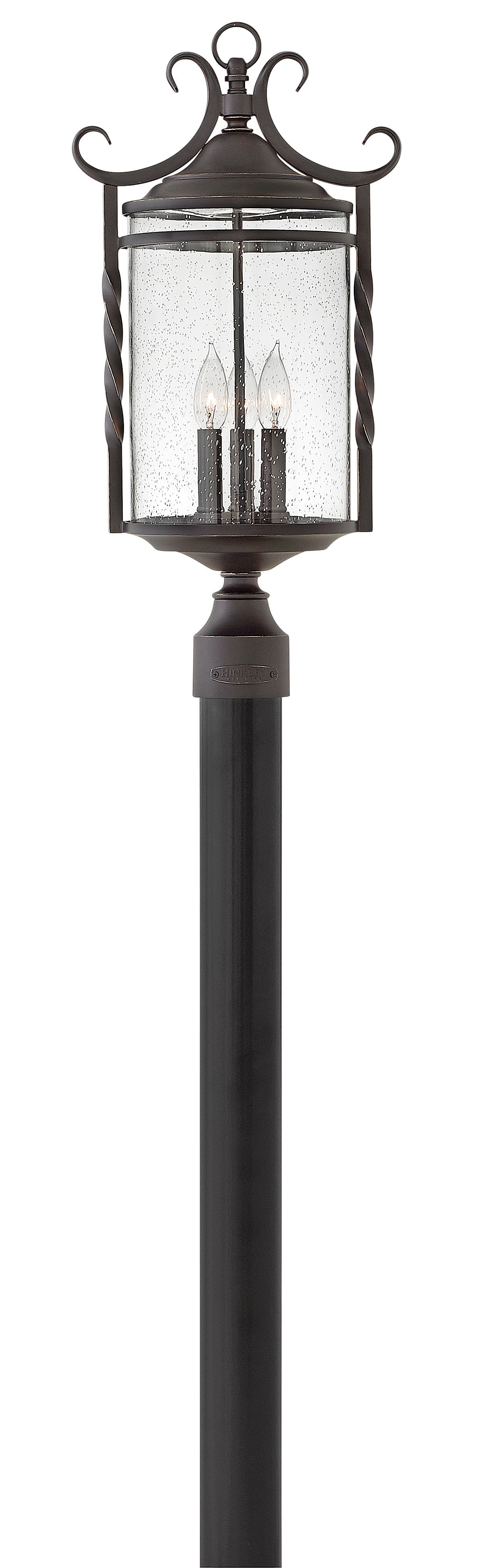 Casa Large Post Top or Pier Mount Lantern In Black Finish