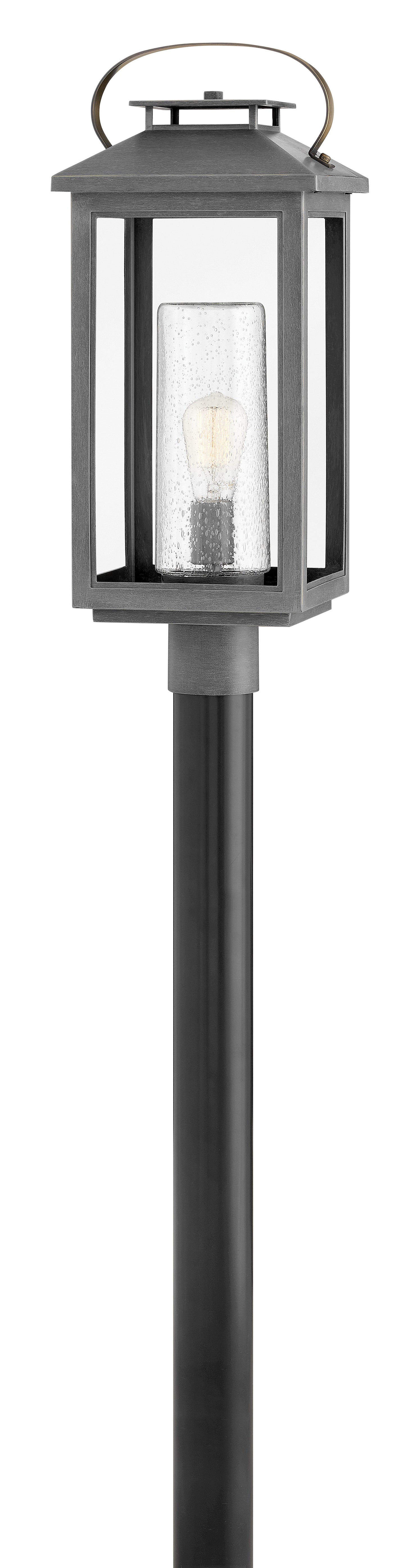 Atwater Large Post Top or Pier Mount Lantern In Gray Finish