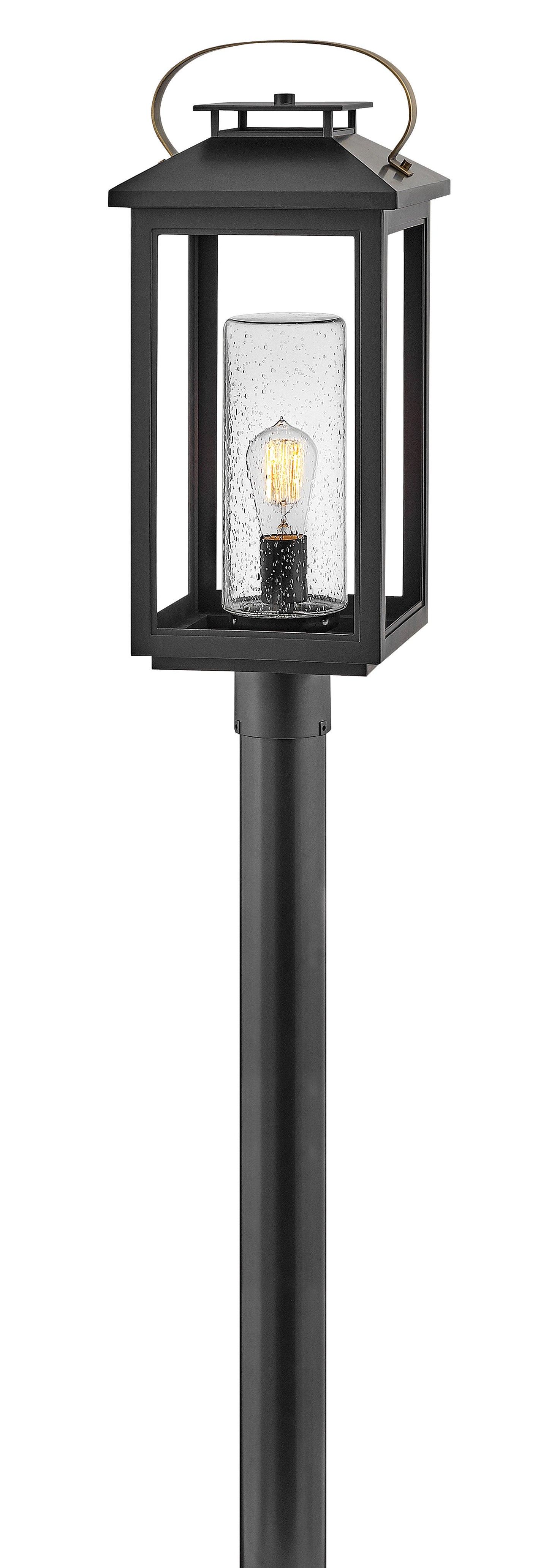 Atwater Large Post Top or Pier Mount Lantern In Black Finish