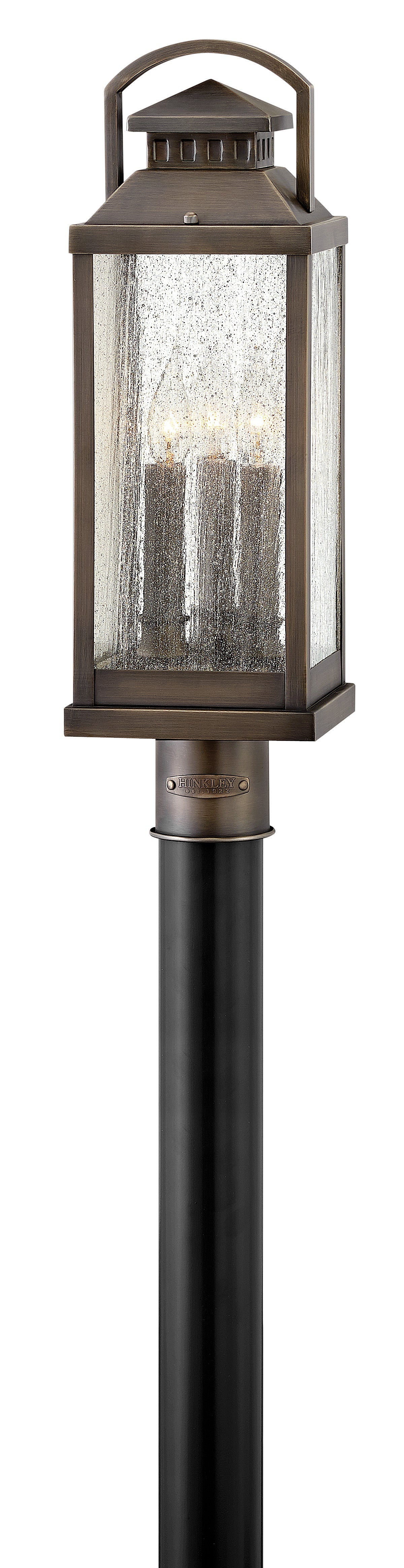 Revere Large Post Top or Pier Mount Lantern In Black Finish