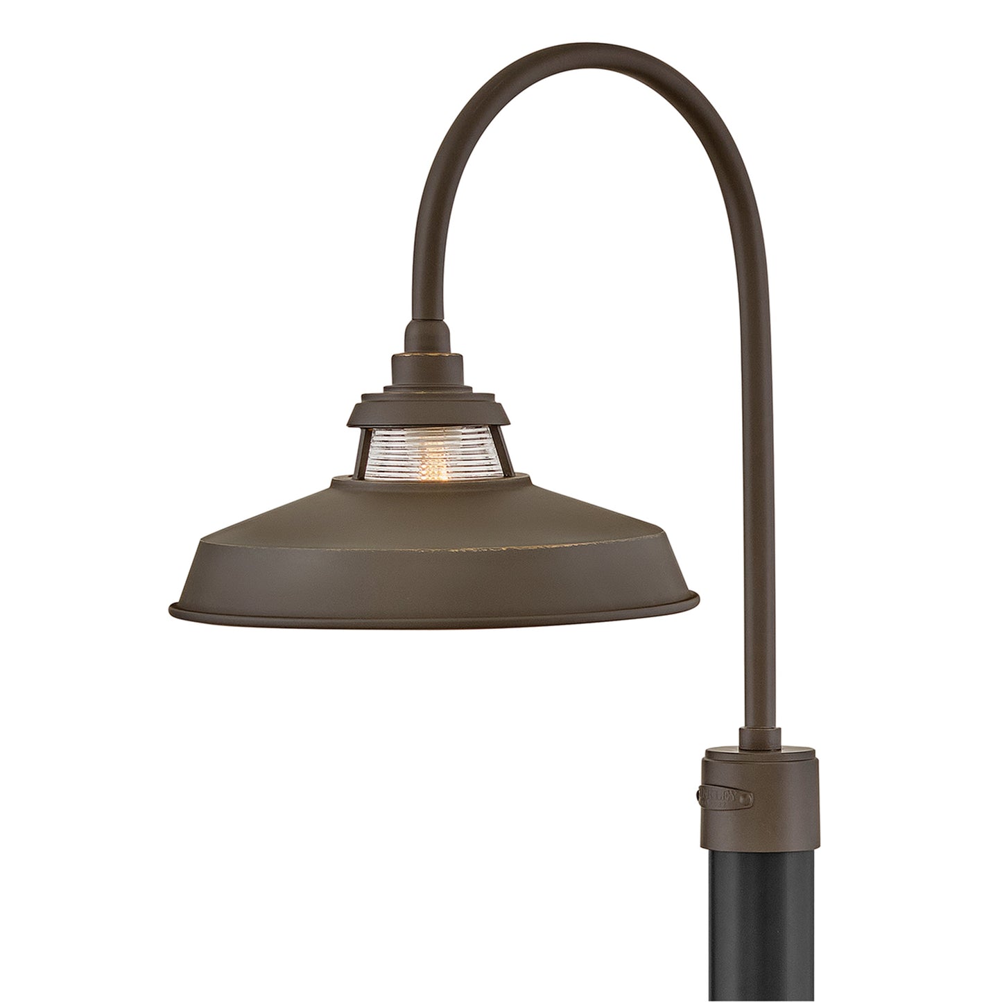 Troyer Medium Post Mount Lantern In Light Bronze Finish
