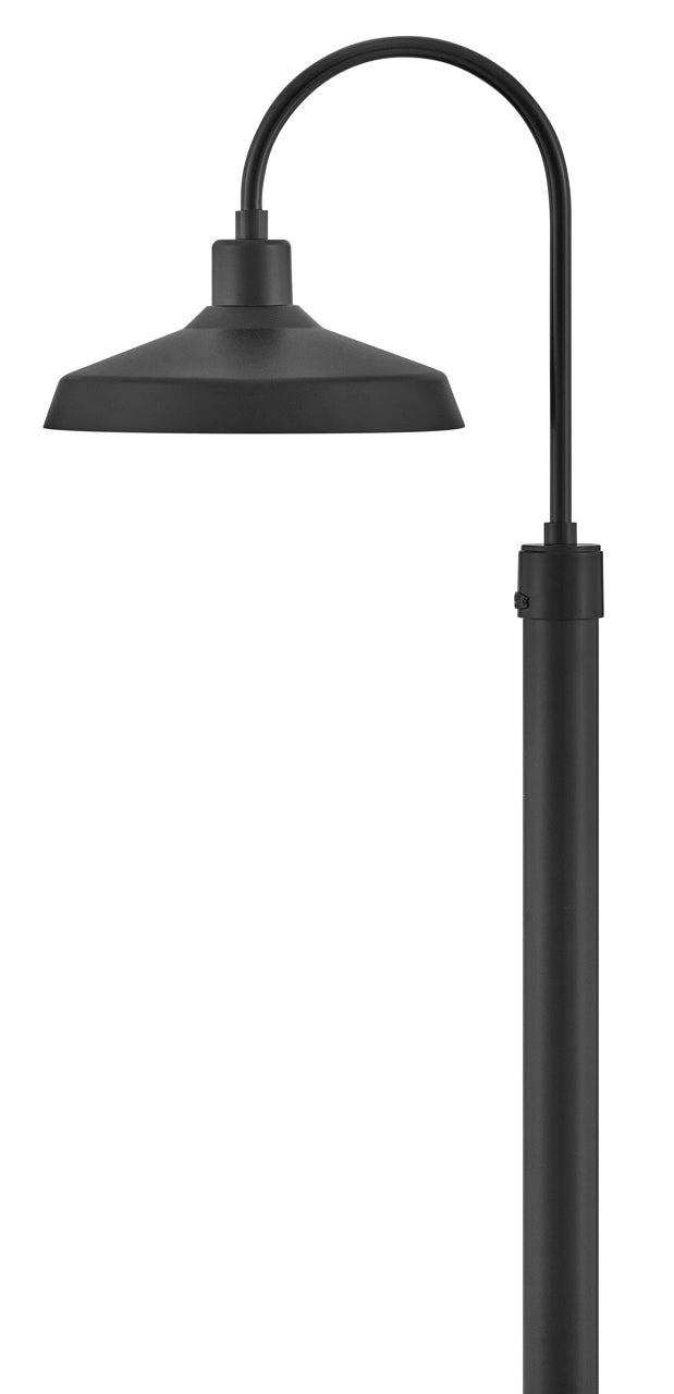 Forge Large Post Top or Pier Mount Lantern In Black Finish