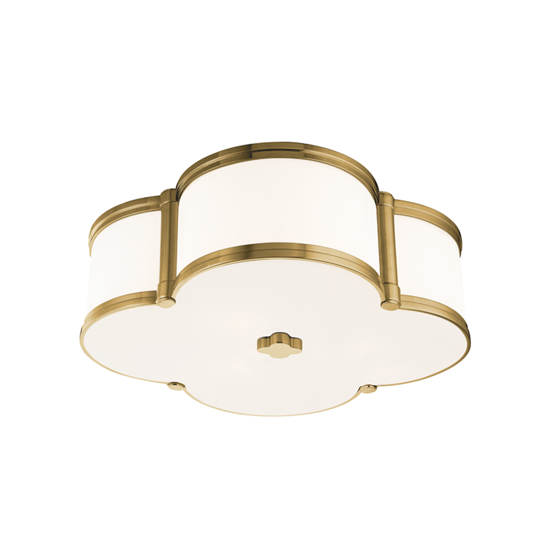 Chandler Flush Mount with Aged Brass Finish