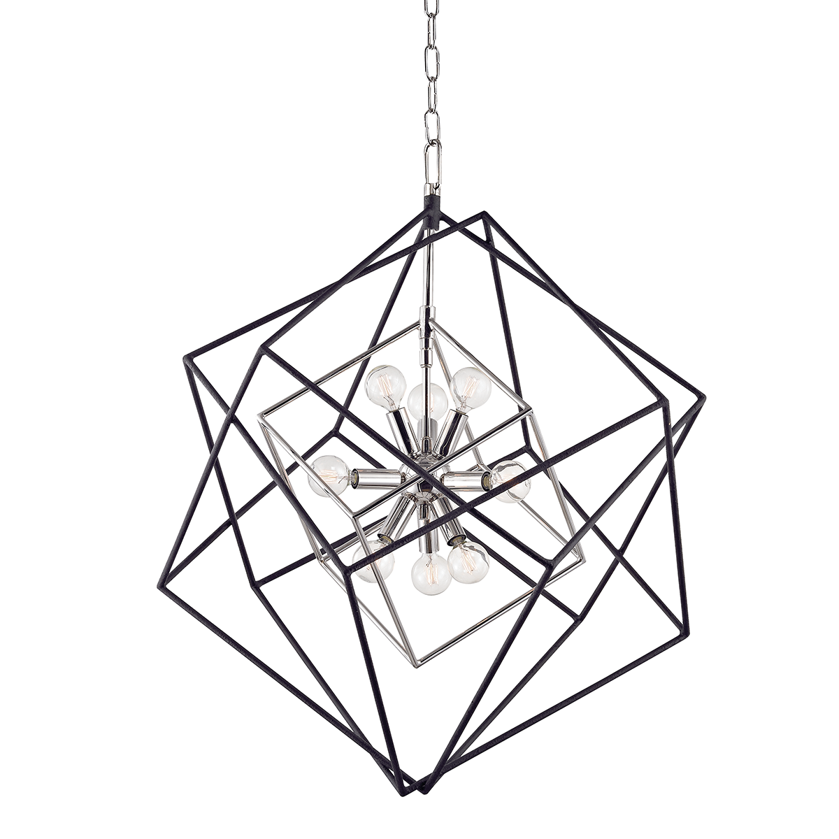 Roundout Chandelier with Polished Nickel Finish
