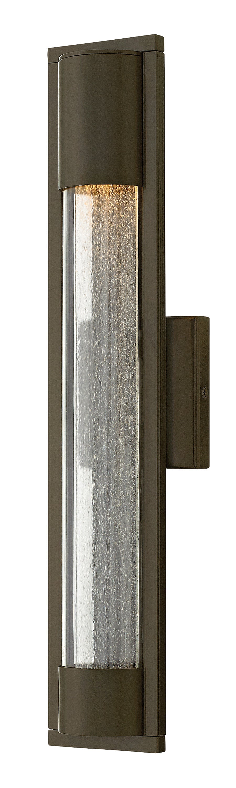 Mist Large Wall Mount Lantern In Light Bronze Finish