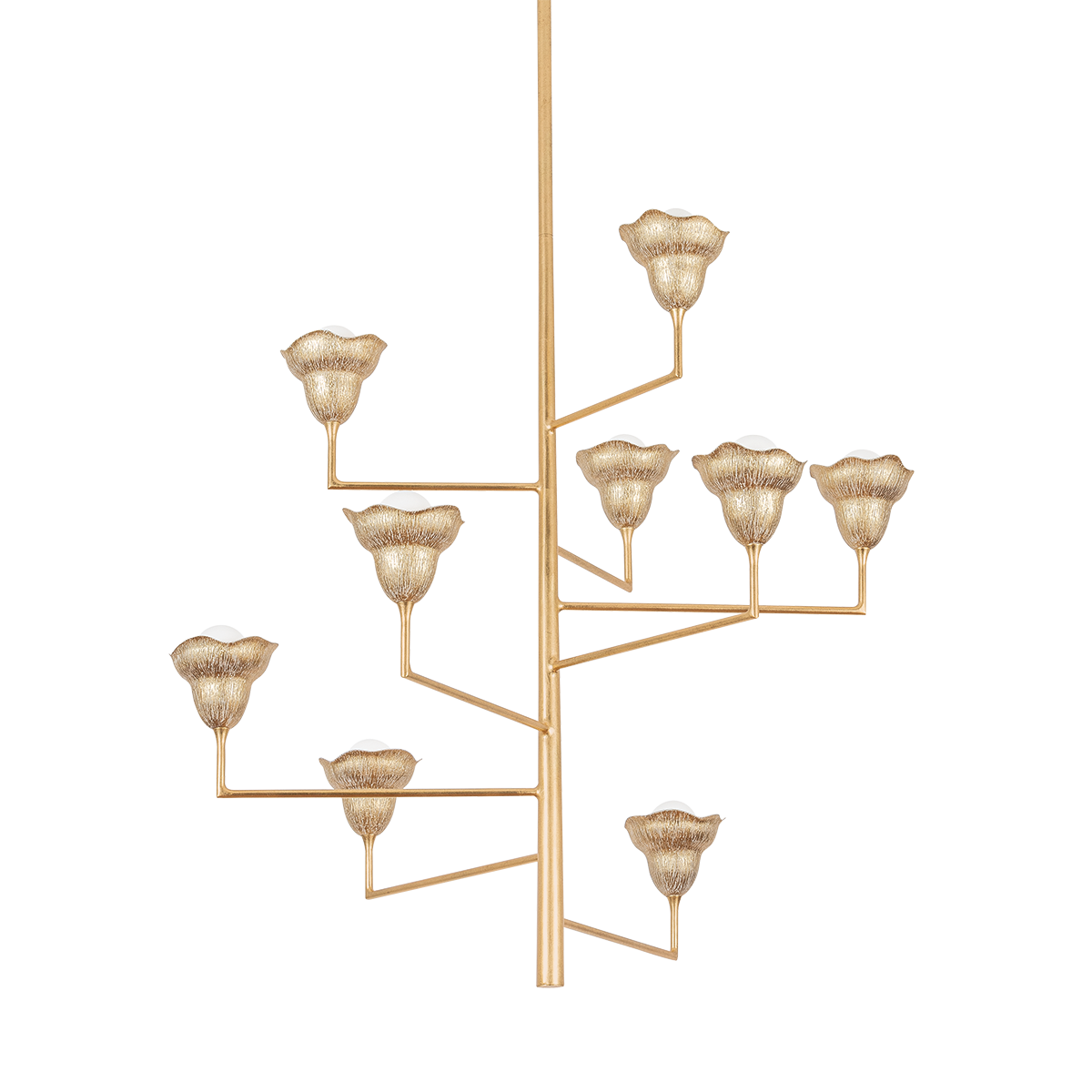 ALORA Chandelier with Vintage Gold Leaf/Gilded Ivory Finish
