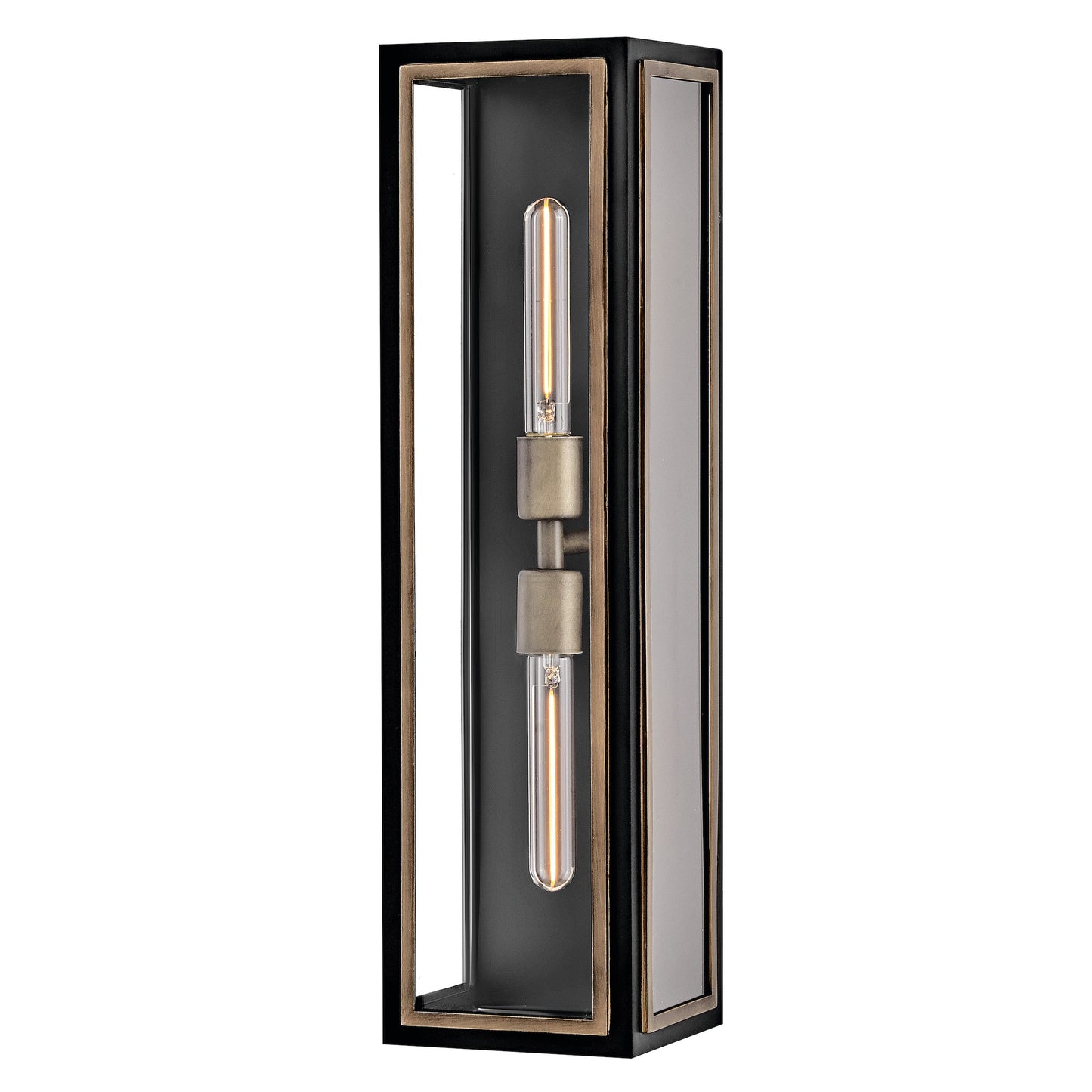 Shaw Large Wall Mount Lantern In Black Finish