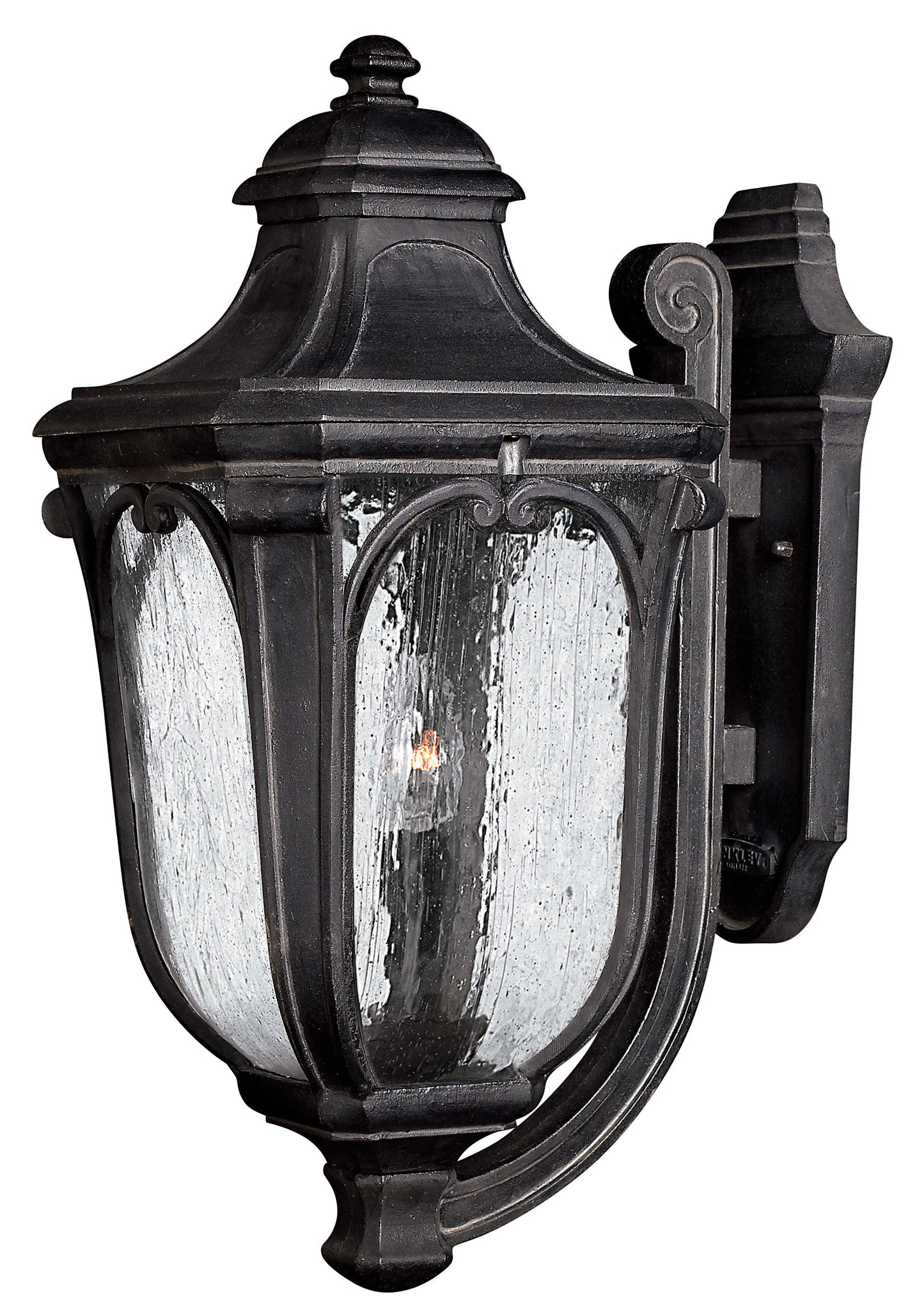 Trafalgar Large Wall Mount Lantern In Black Finish