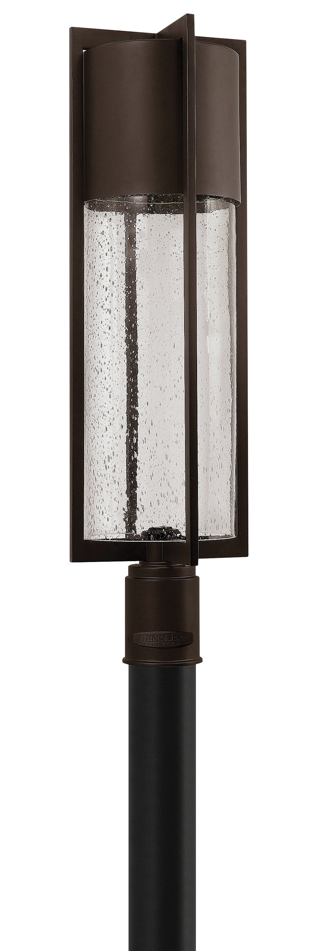 Shelter Large Post Top or Pier Mount Lantern In Dark Bronze Finish