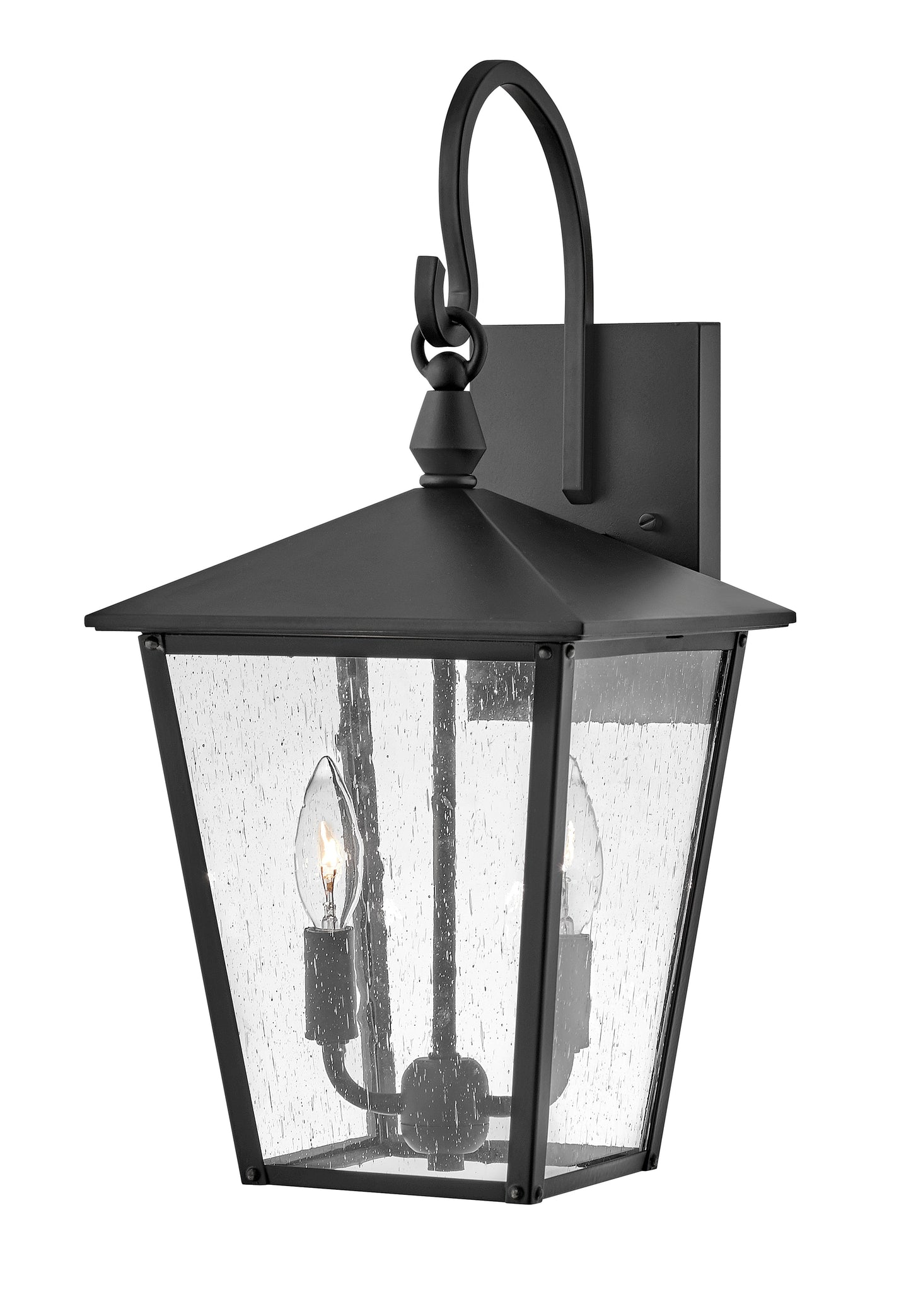Huntersfield Medium Wall Mount Lantern In Black Finish