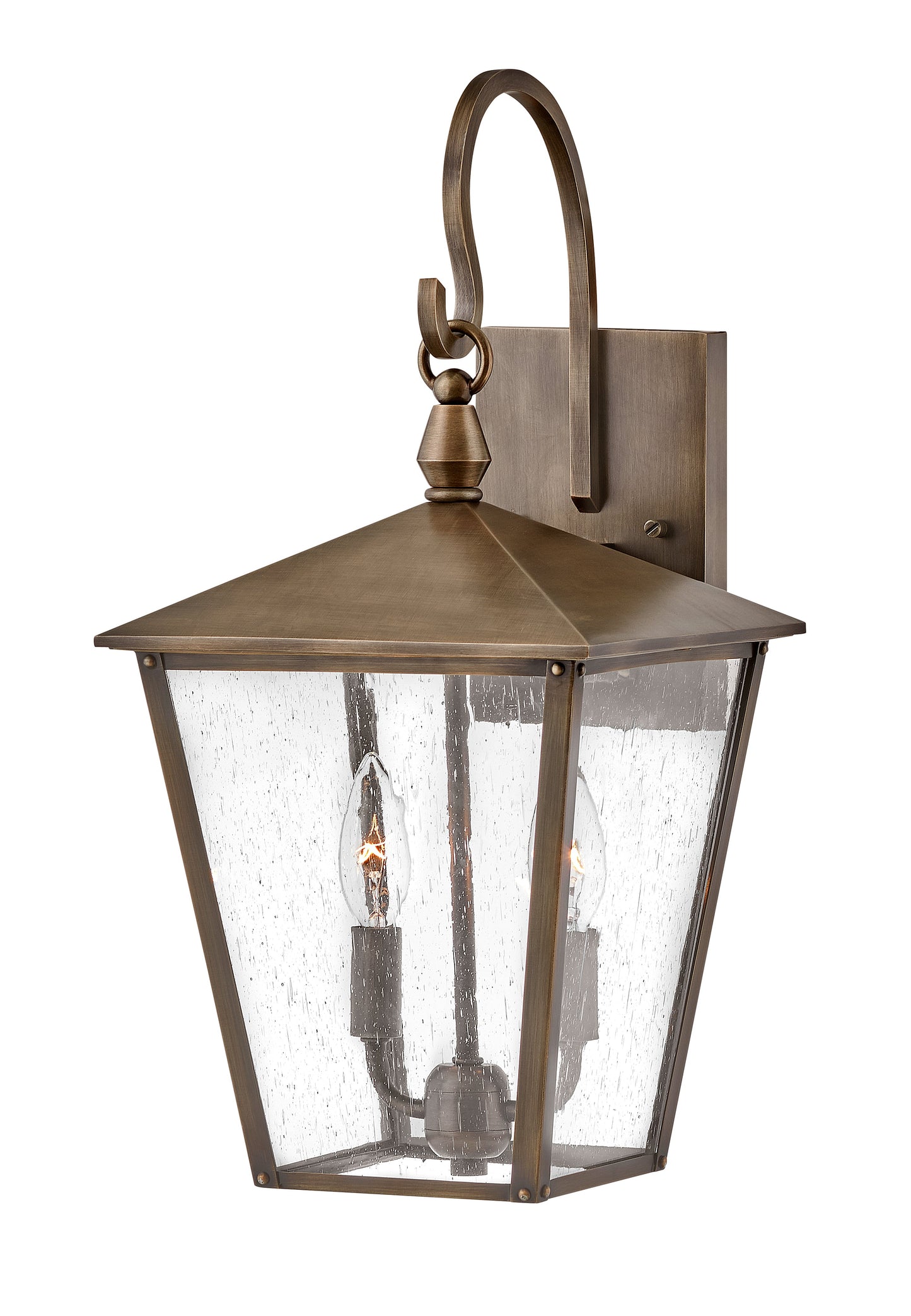 Huntersfield Medium Wall Mount Lantern In Light Bronze Finish