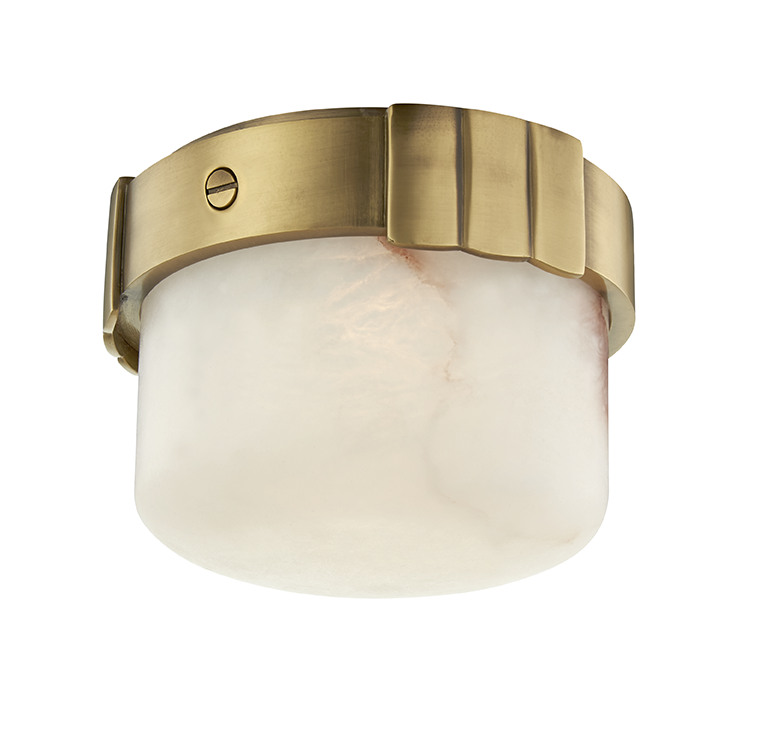 Beckett Flush Mount with Aged Brass Finish
