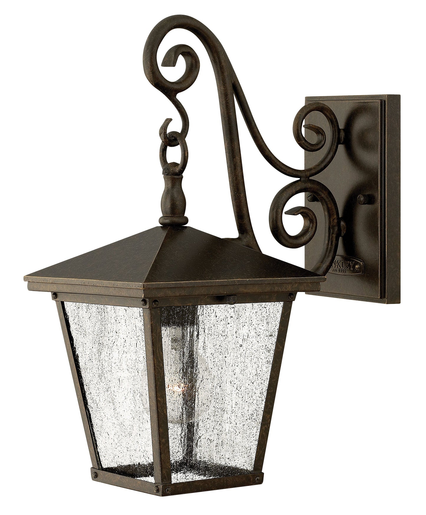 Trellis Medium Wall Mount Lantern In Dark Bronze Finish