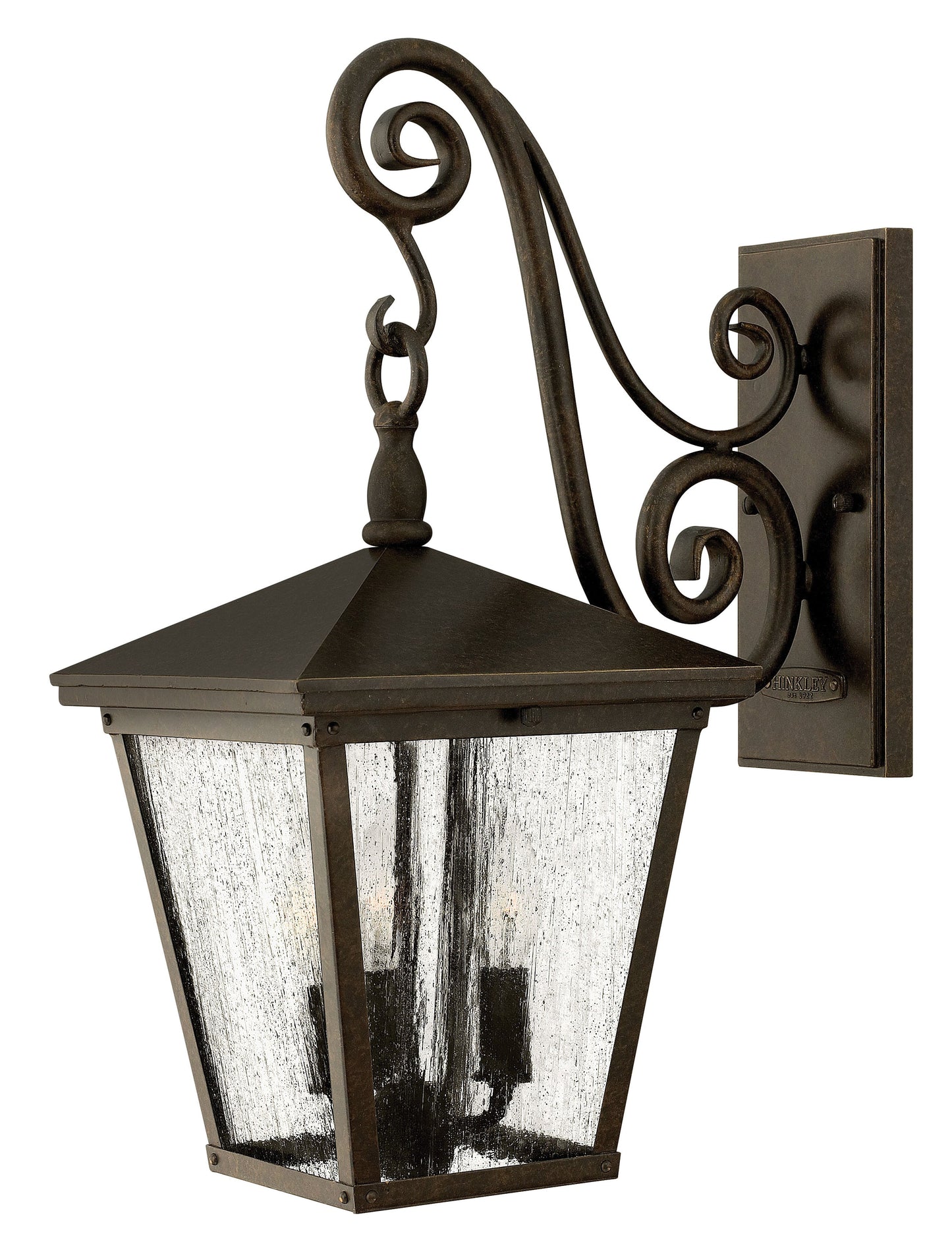 Trellis Medium Wall Mount Lantern In Dark Bronze Finish