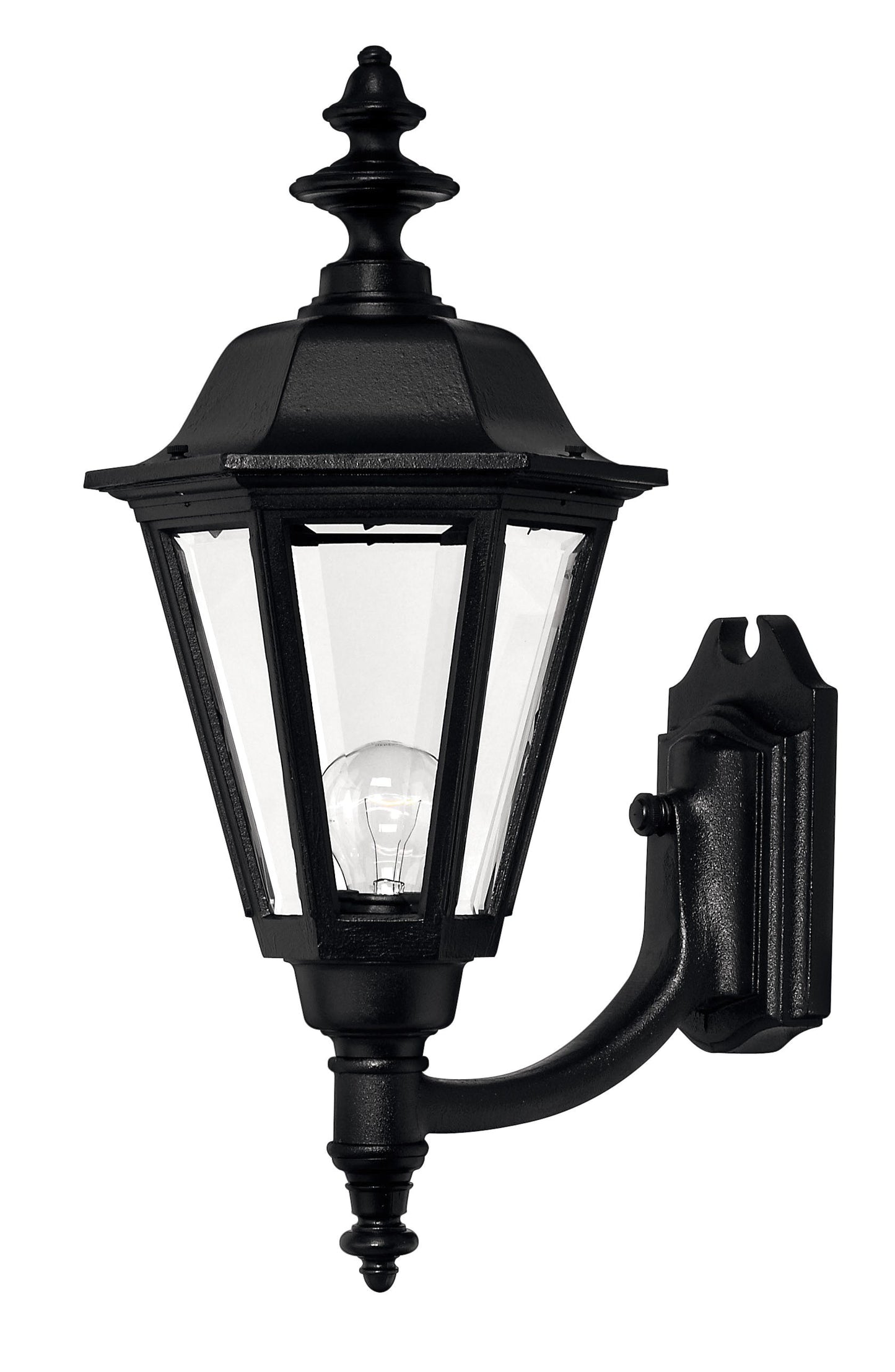 Manor House Large Wall Mount Lantern In Black Finish