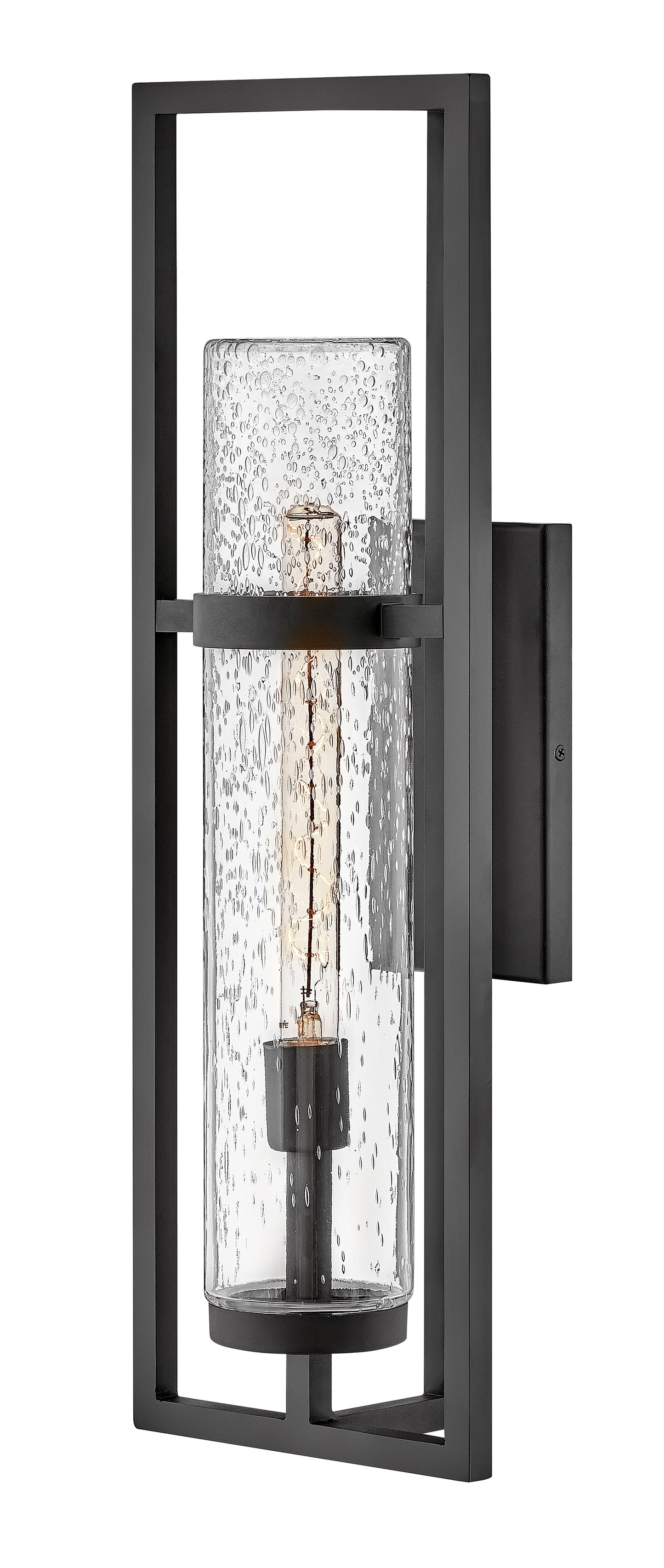 Cordillera Large Wall Mount Lantern In Black Finish