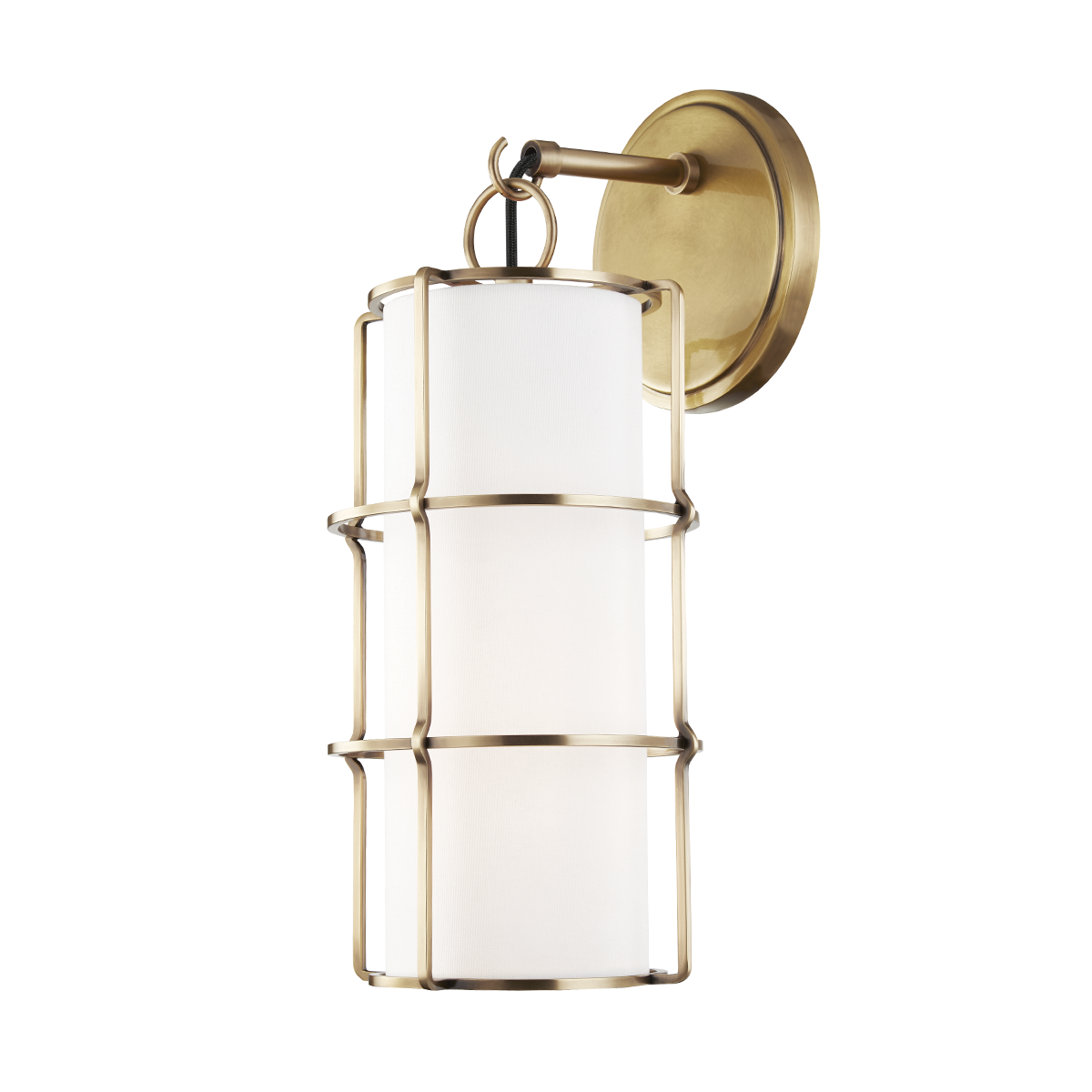 Sovereign Wall Sconce with Aged Brass Finish